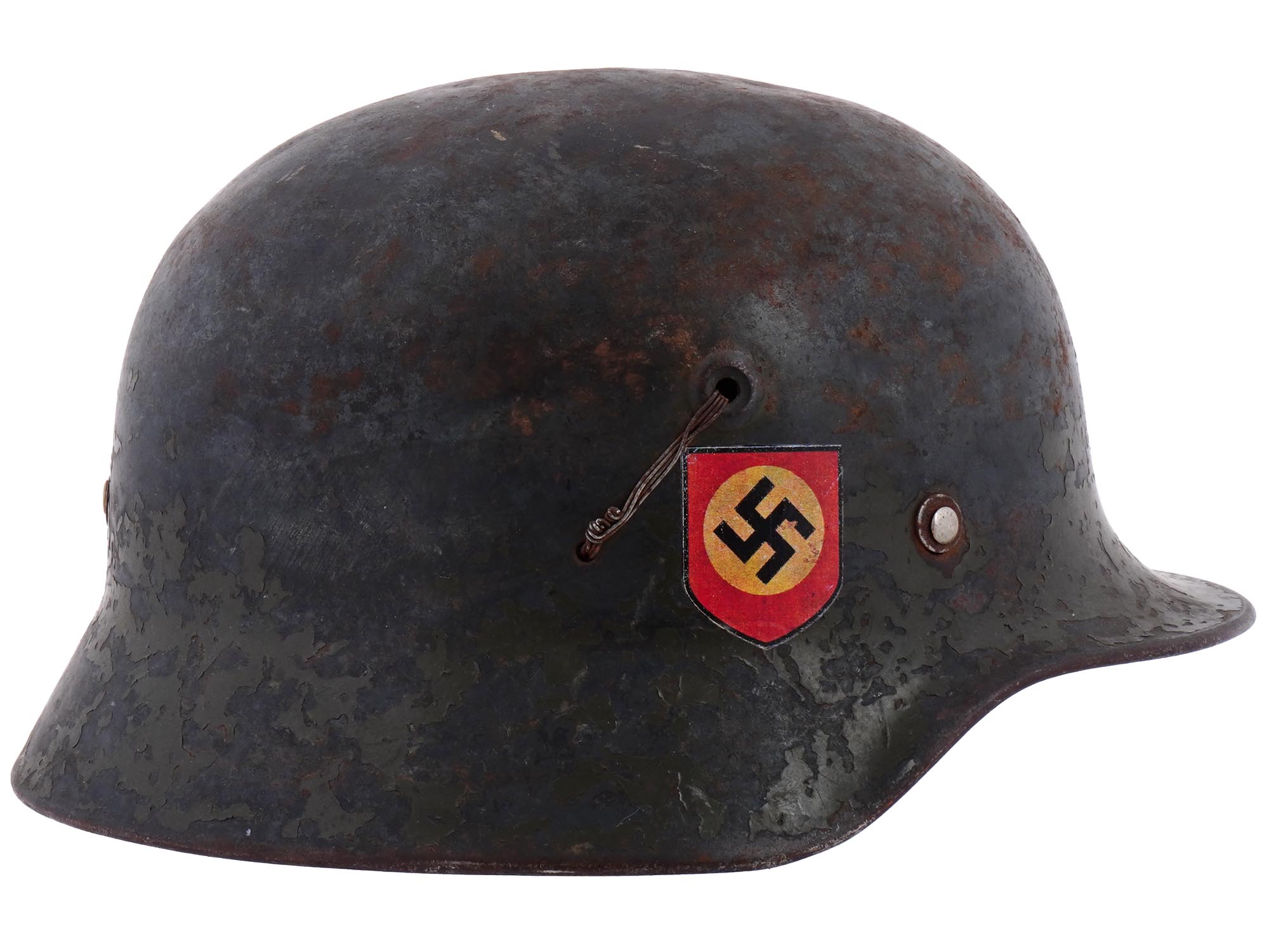 WWII NAZI GERMAN ARMY M35 STEEL HELMET STAHLHELM PIC-1