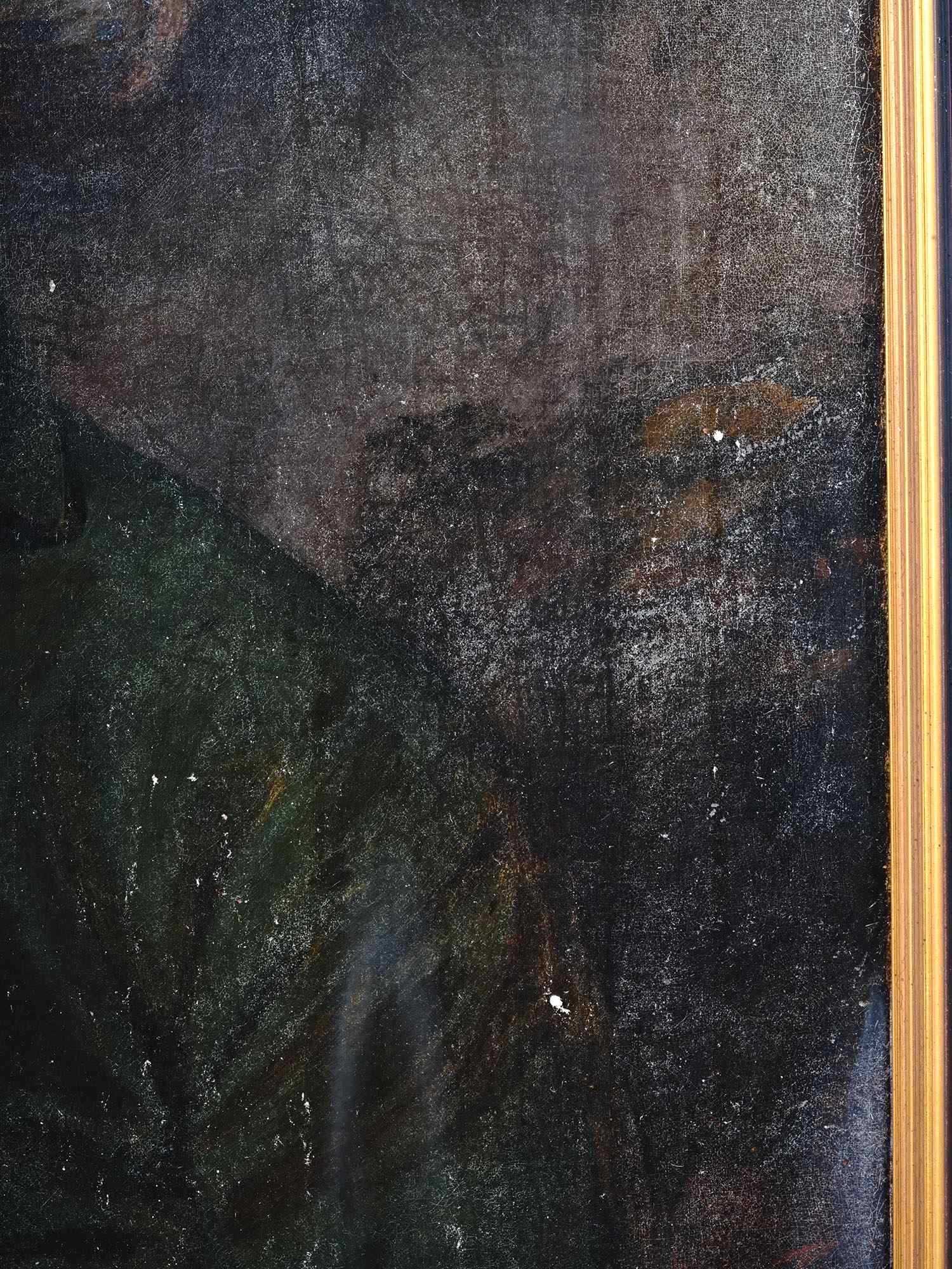 ANTIQUE 18TH C ENGLISH MALE PORTRAIT OIL PAINTING PIC-2