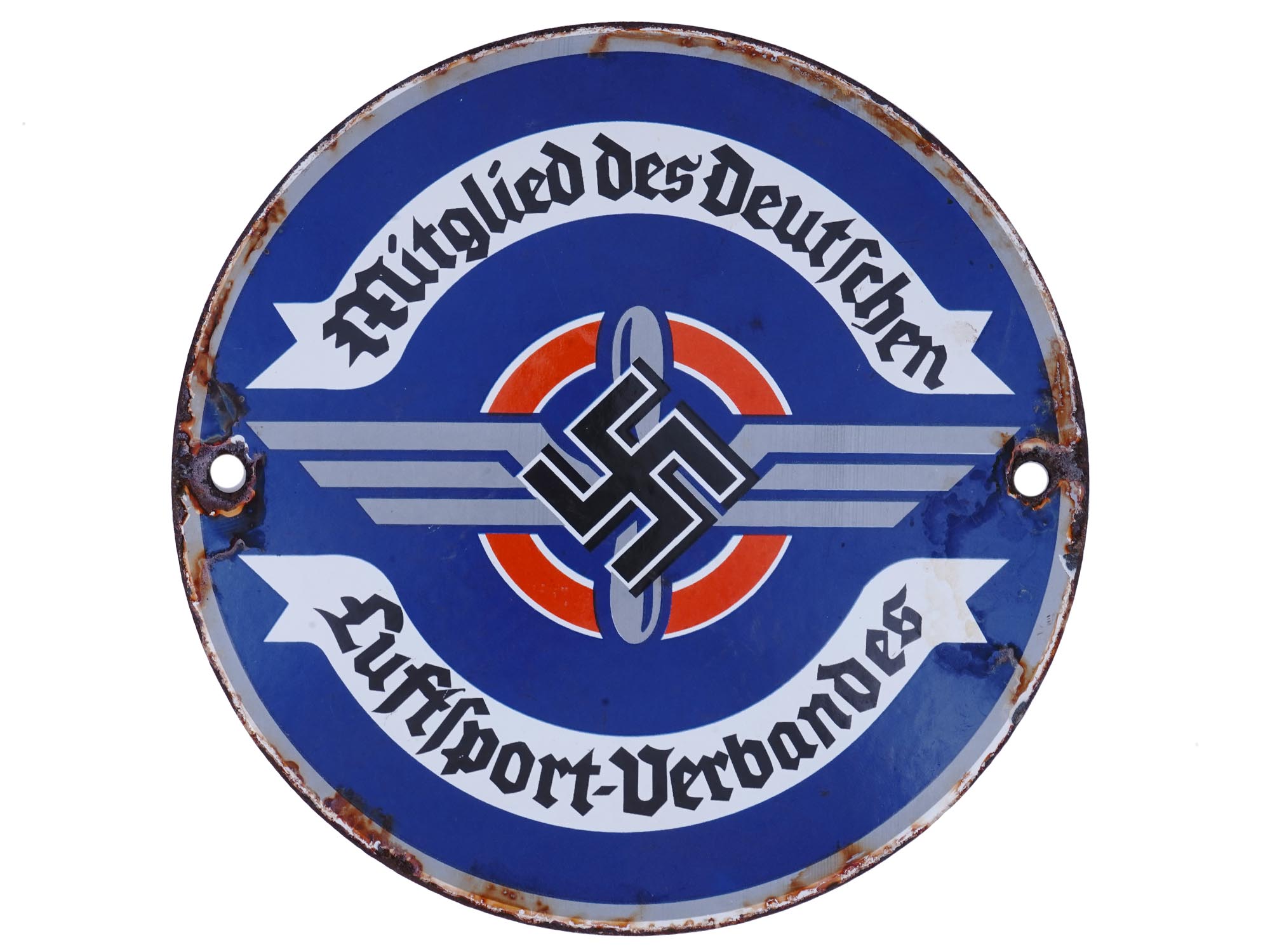 WWII GERMAN NSDAP AIR SPORTS ASSOCIATION TIN SIGN PIC-0