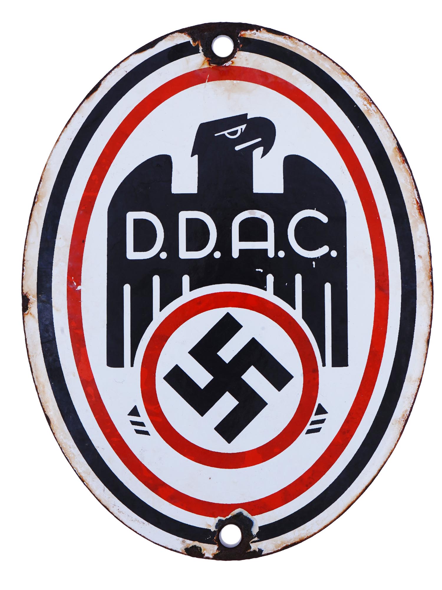 WWII NAZI GERMAN DDAC AUTOMOBILE CLUB STREET SIGN PIC-0