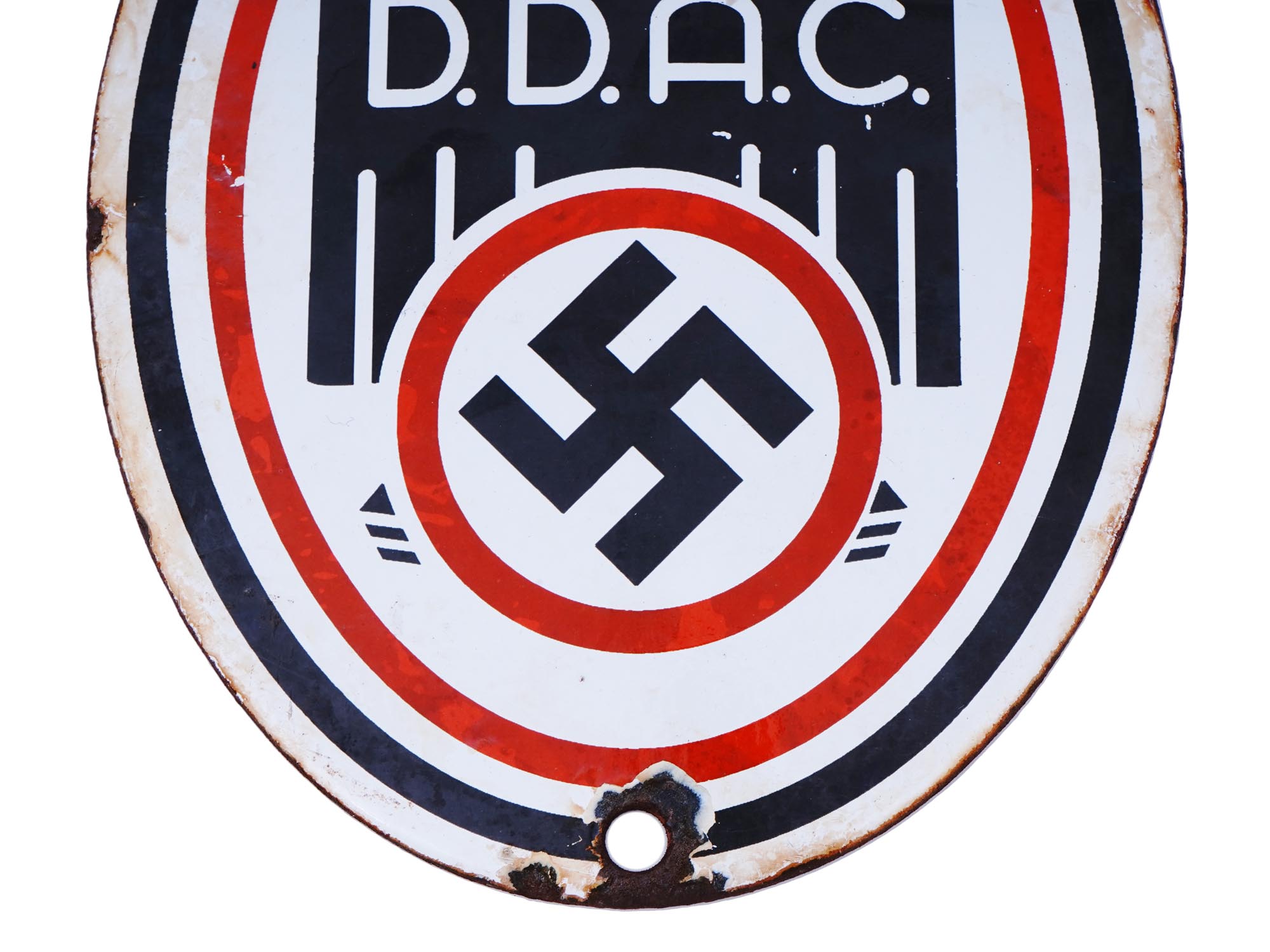 WWII NAZI GERMAN DDAC AUTOMOBILE CLUB STREET SIGN PIC-2