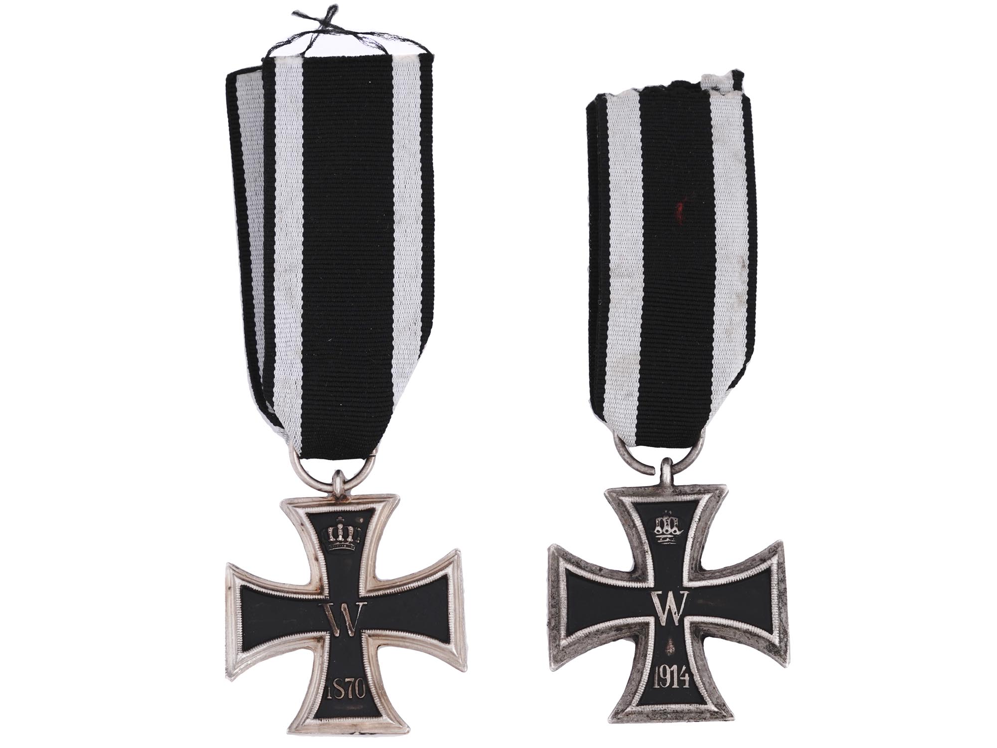 GERMAN 1870 AND WWI 1914 IRON CROSS MEDALS PIC-0