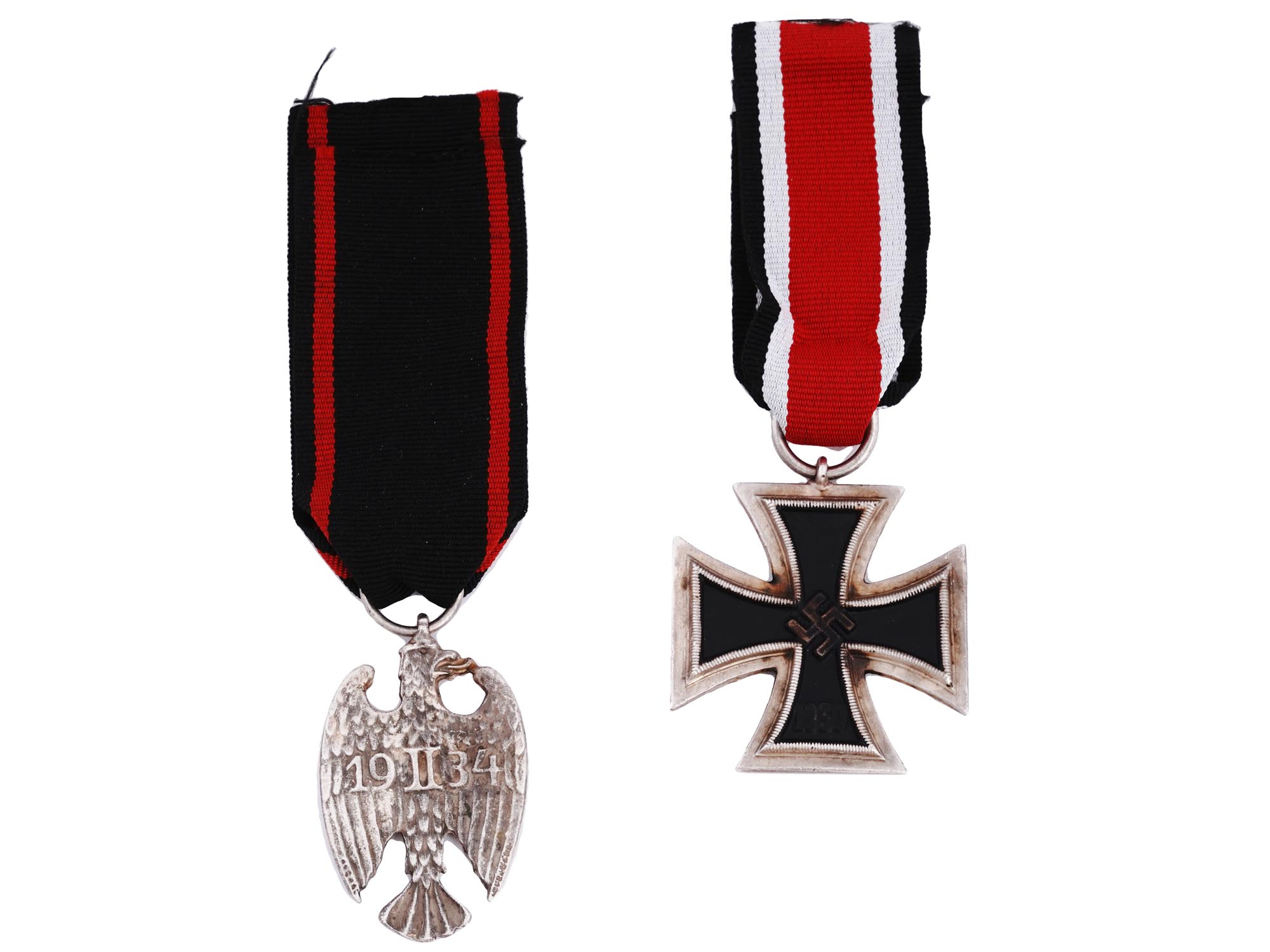 WWII GERMAN KNIGHTS CROSS AND AUSTRIAN MEDAL OF MERIT PIC-0