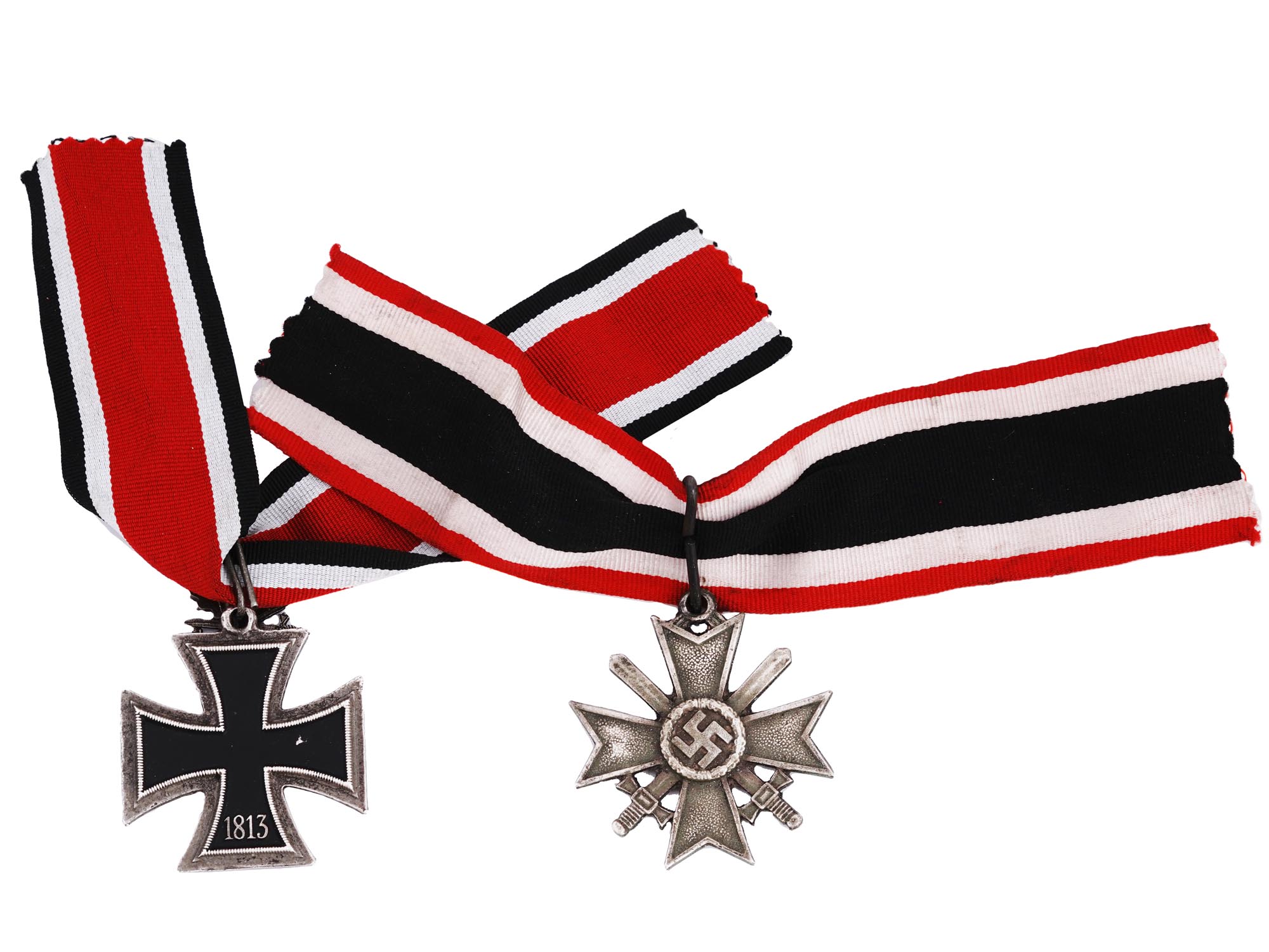 WWII NAZI GERMAN KNIGHTS CROSS AND WAR MERIT CROSS PIC-1