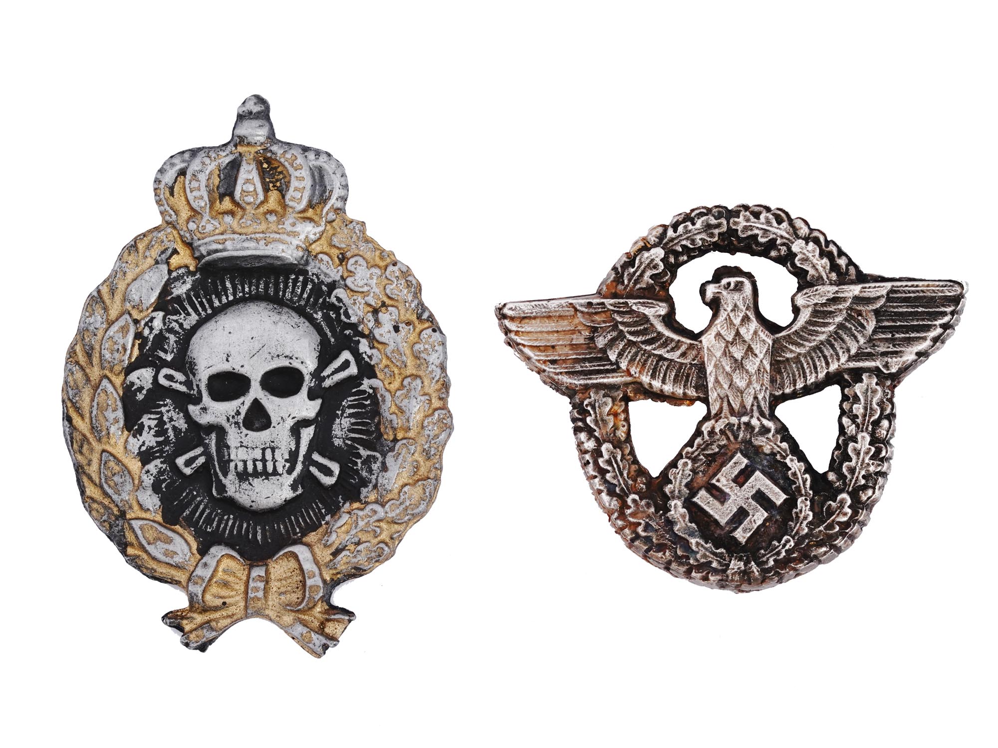 WWI AND WWII NAZI GERMAN STORMTROOPER POLICE BADGES PIC-0