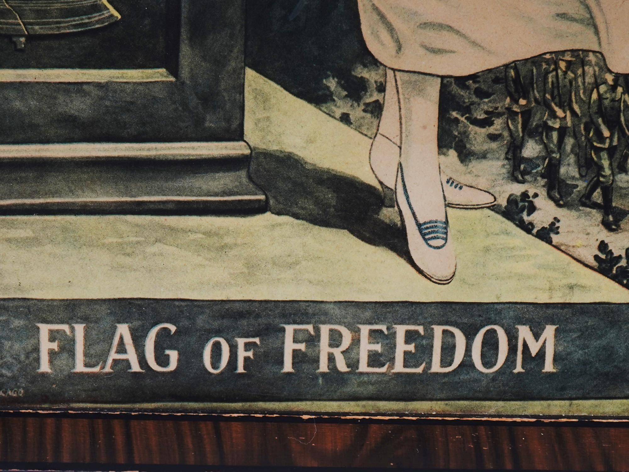 WWI AMERICAN FLAG OF FREEDOM POSTER BY EG RENESCH PIC-2