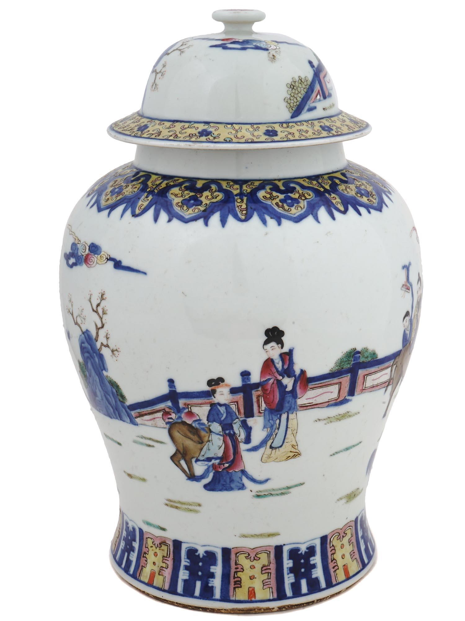 LARGE CHINESE REPUBLIC PERIOD LIDDED PORCELAIN JAR PIC-4