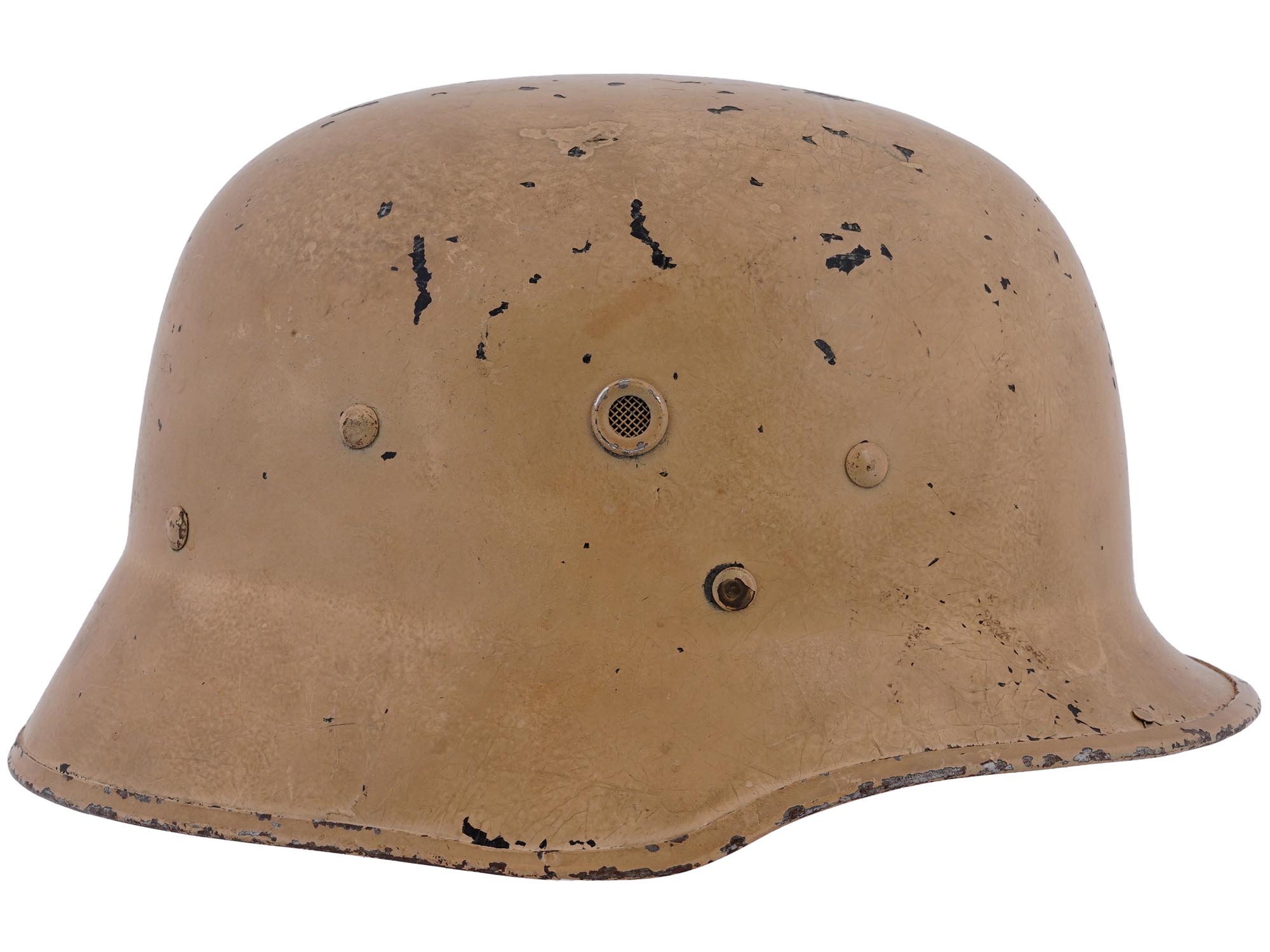 WWII ERA SOUTH AFRICAN STEEL HELMET FOR THE DESERT PIC-1