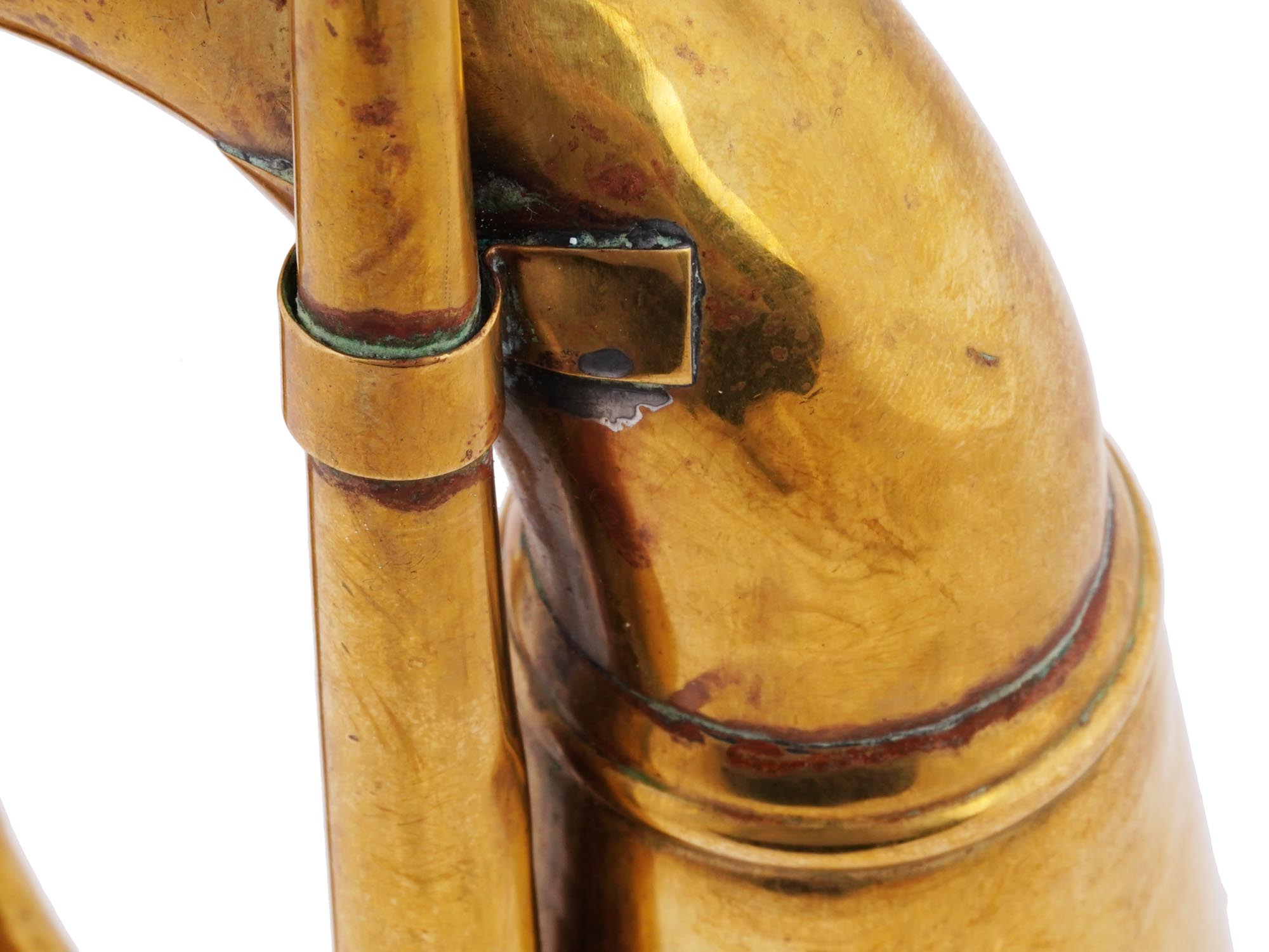 MID CENTURY BRASS HORN MUSICAL INSTRUMENT PIC-8