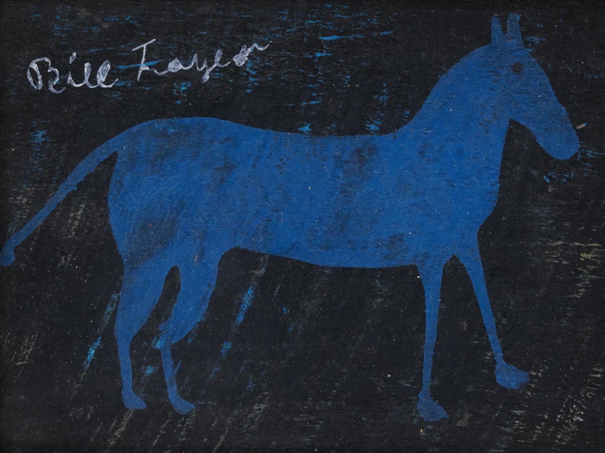 AMERICAN FOLK ART OIL PAINTING BY BILL TRAYLOR PIC-1