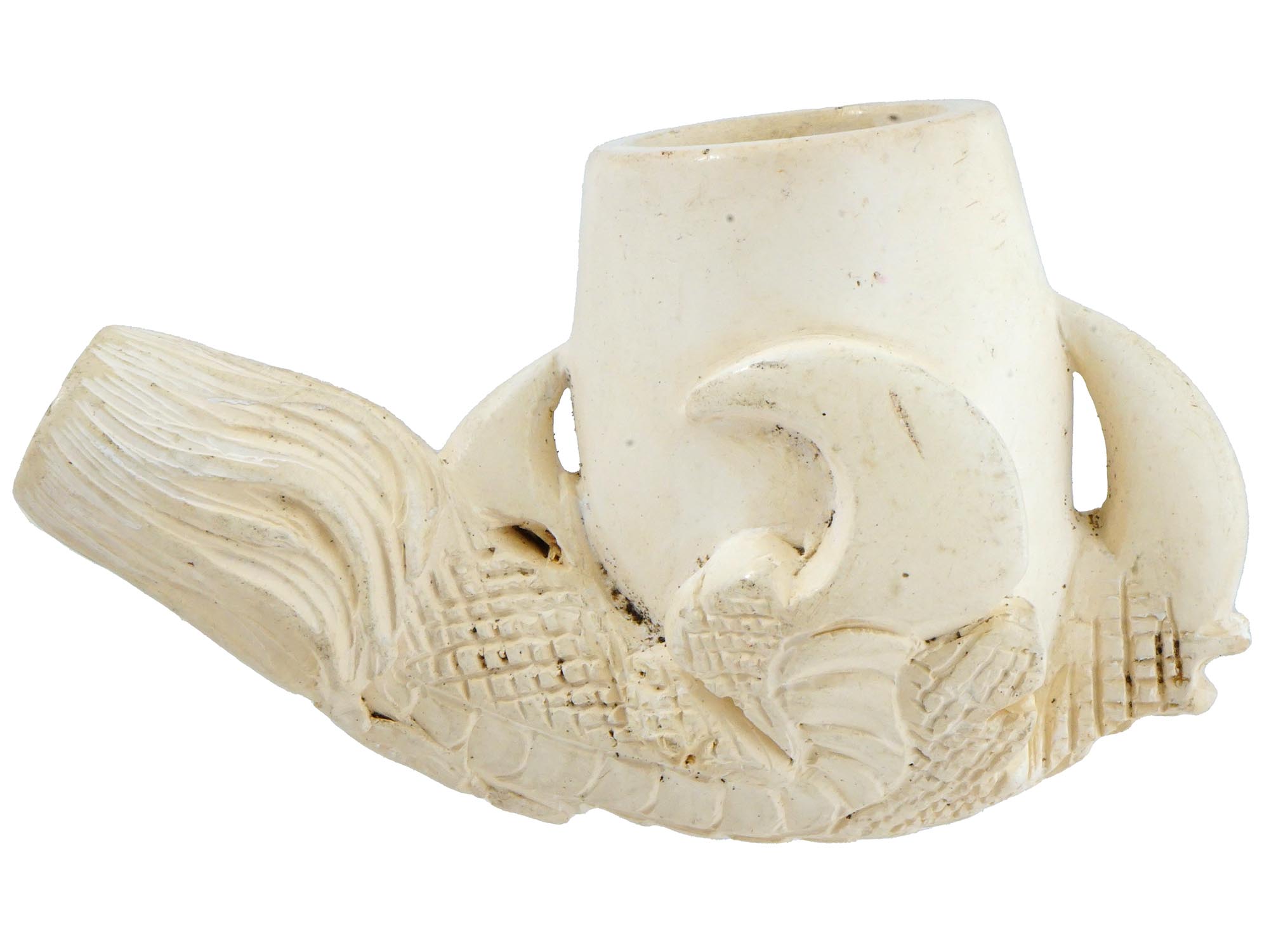 ANTIQUE CARVED MEERSCHAUM PIPE IN CASE PIC-1