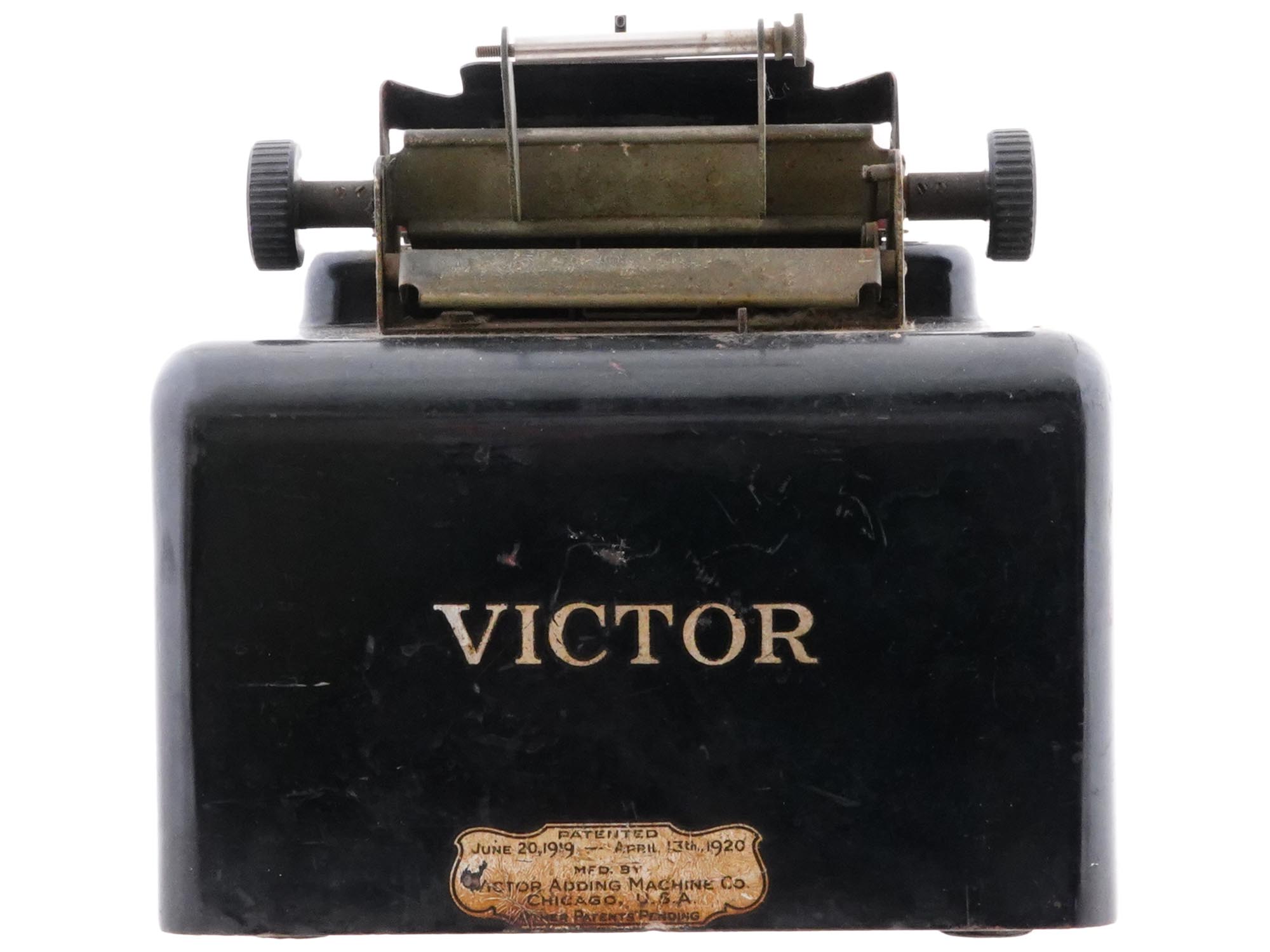 ANTIQUE AMERICAN VICTOR BURROUGHS ADDING MACHINE PIC-4