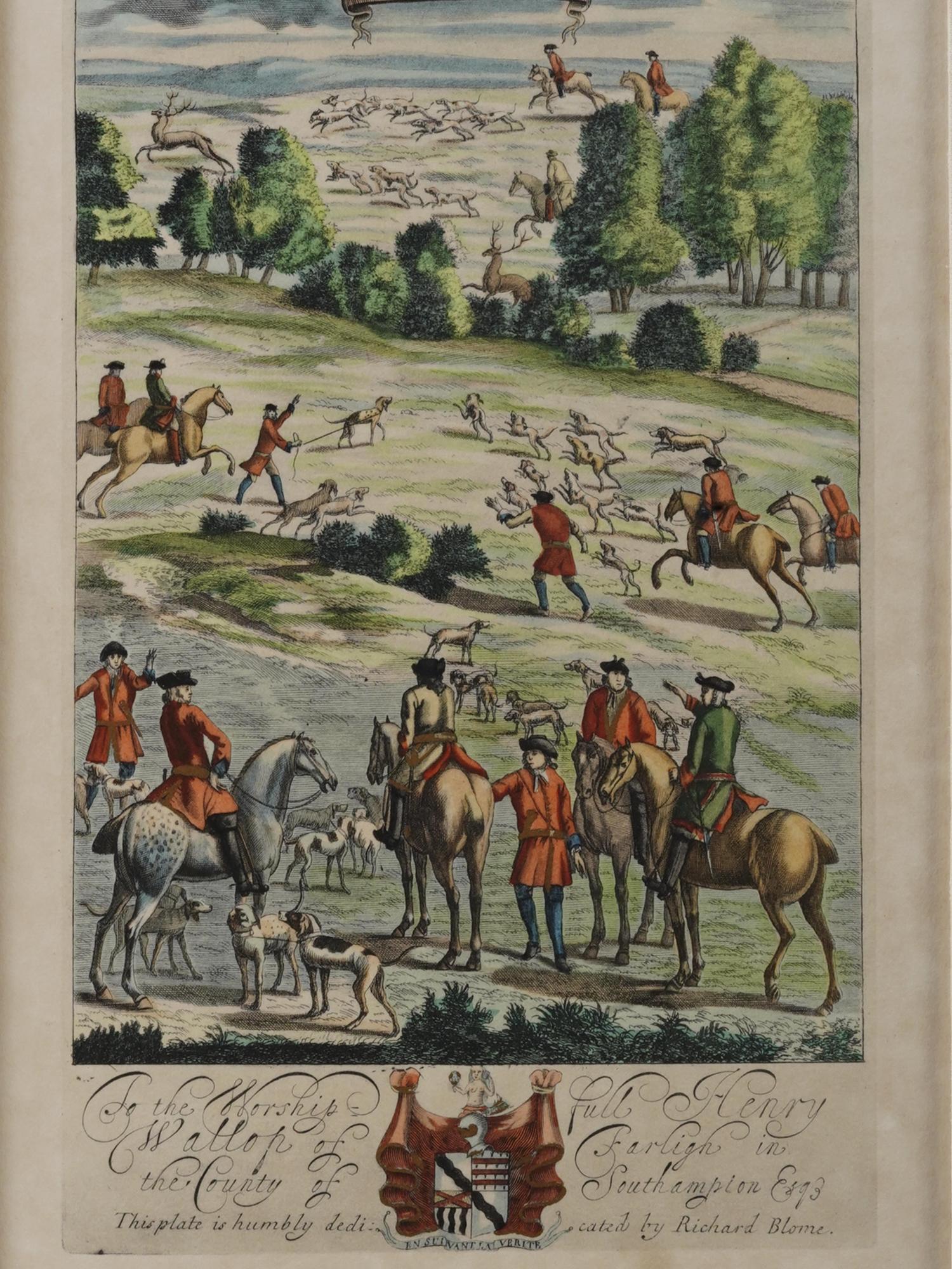 ENGLISH HAND COLOR ENGRAVINGS AFTER RICHARD BLOME PIC-3