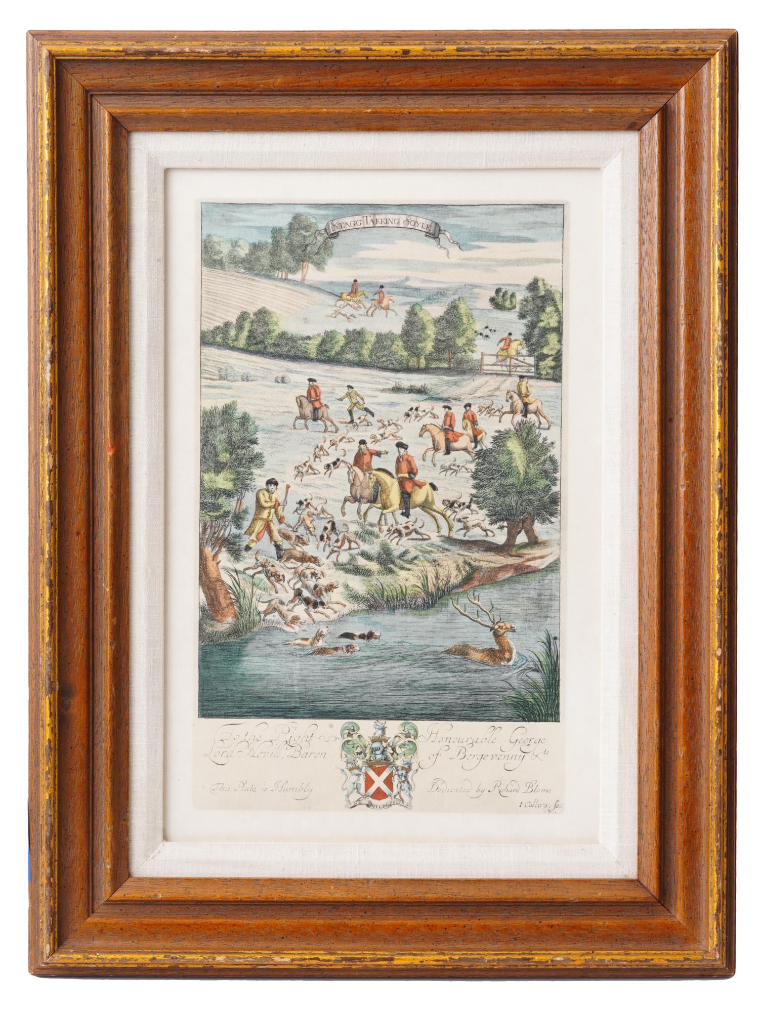 ENGLISH HAND COLOR ENGRAVINGS AFTER RICHARD BLOME PIC-2