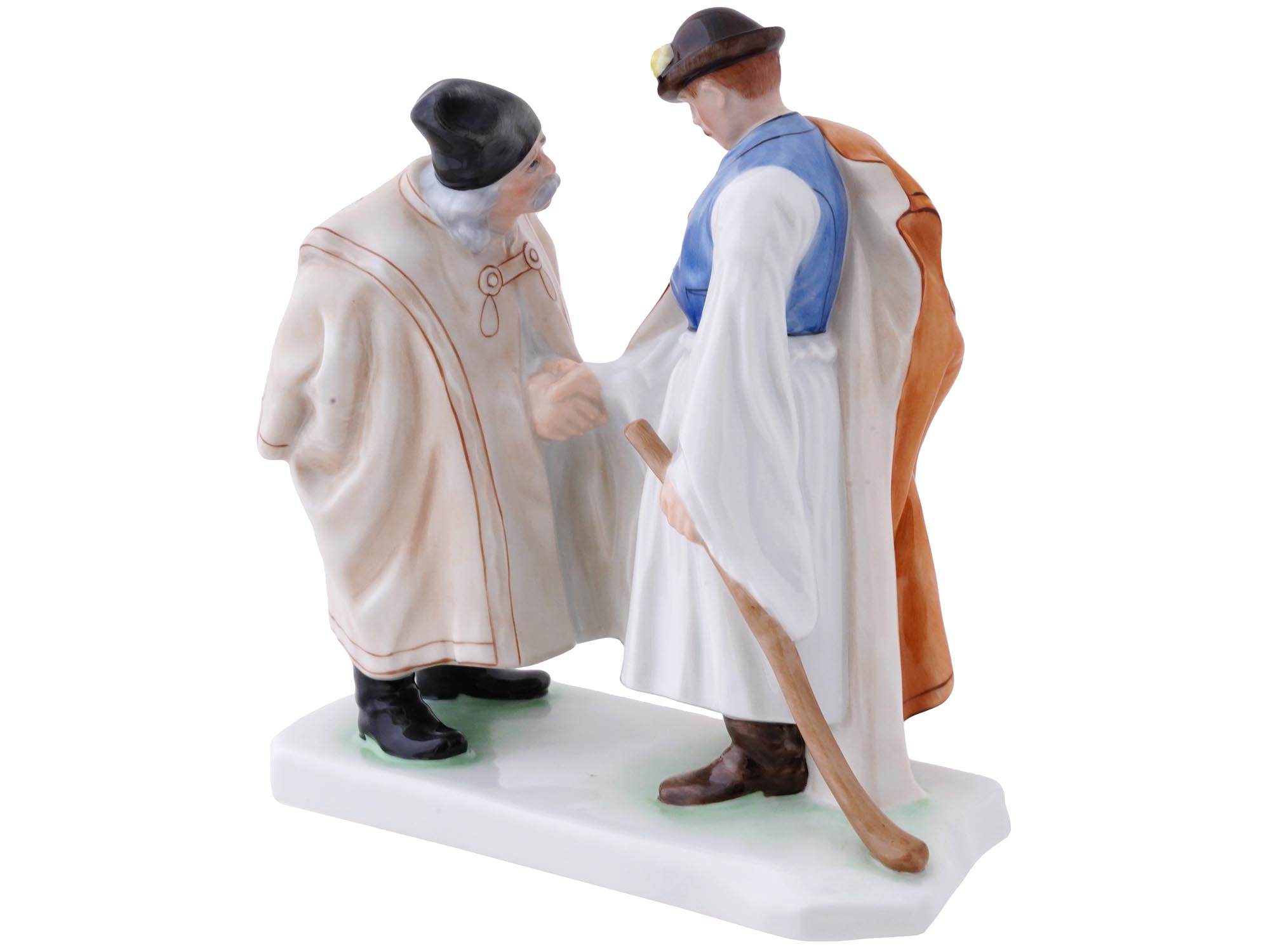 HEREND HVNGARY FATHER AND SON PORCELAIN FIGURE PIC-0