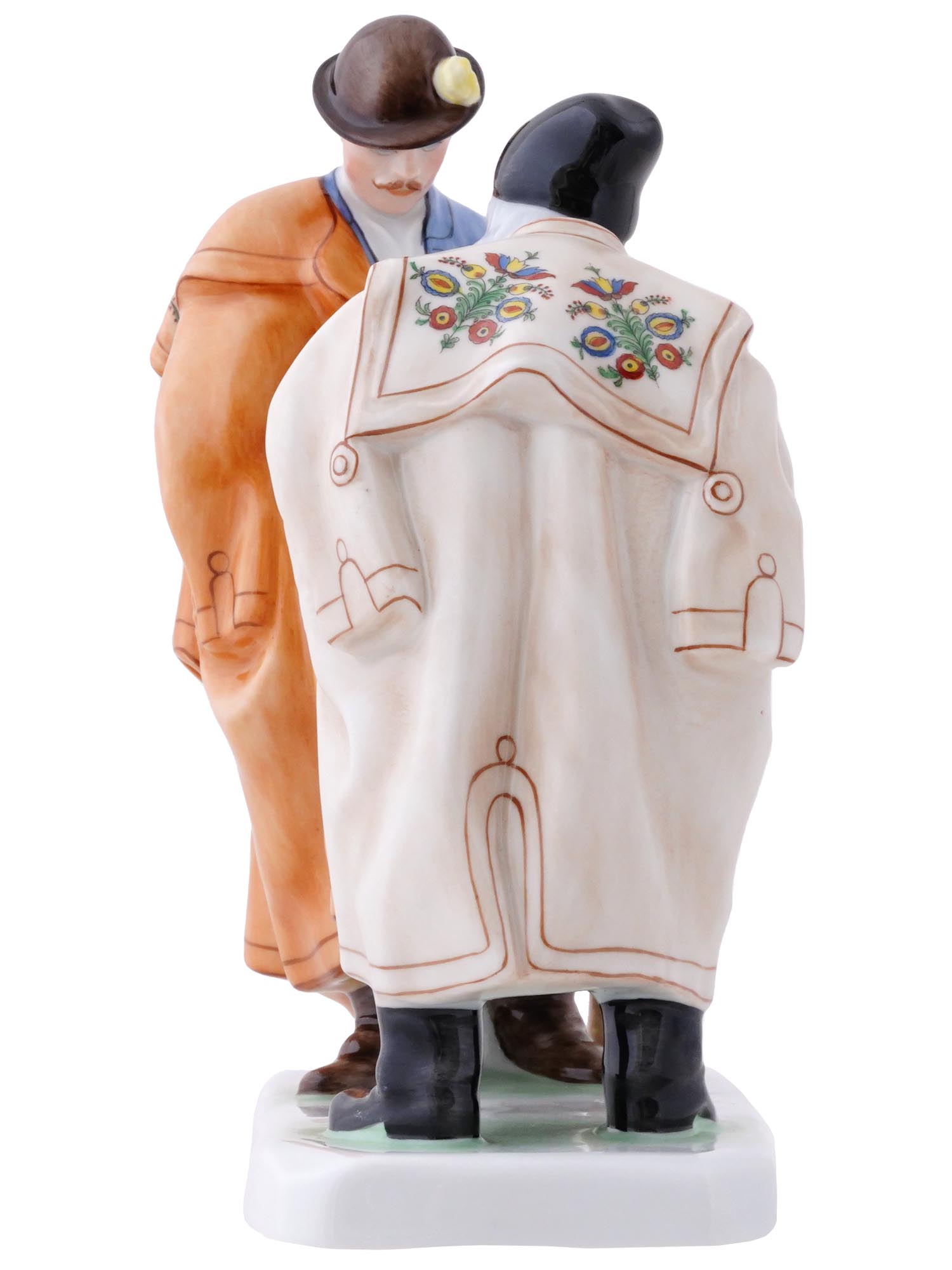 HEREND HVNGARY FATHER AND SON PORCELAIN FIGURE PIC-2