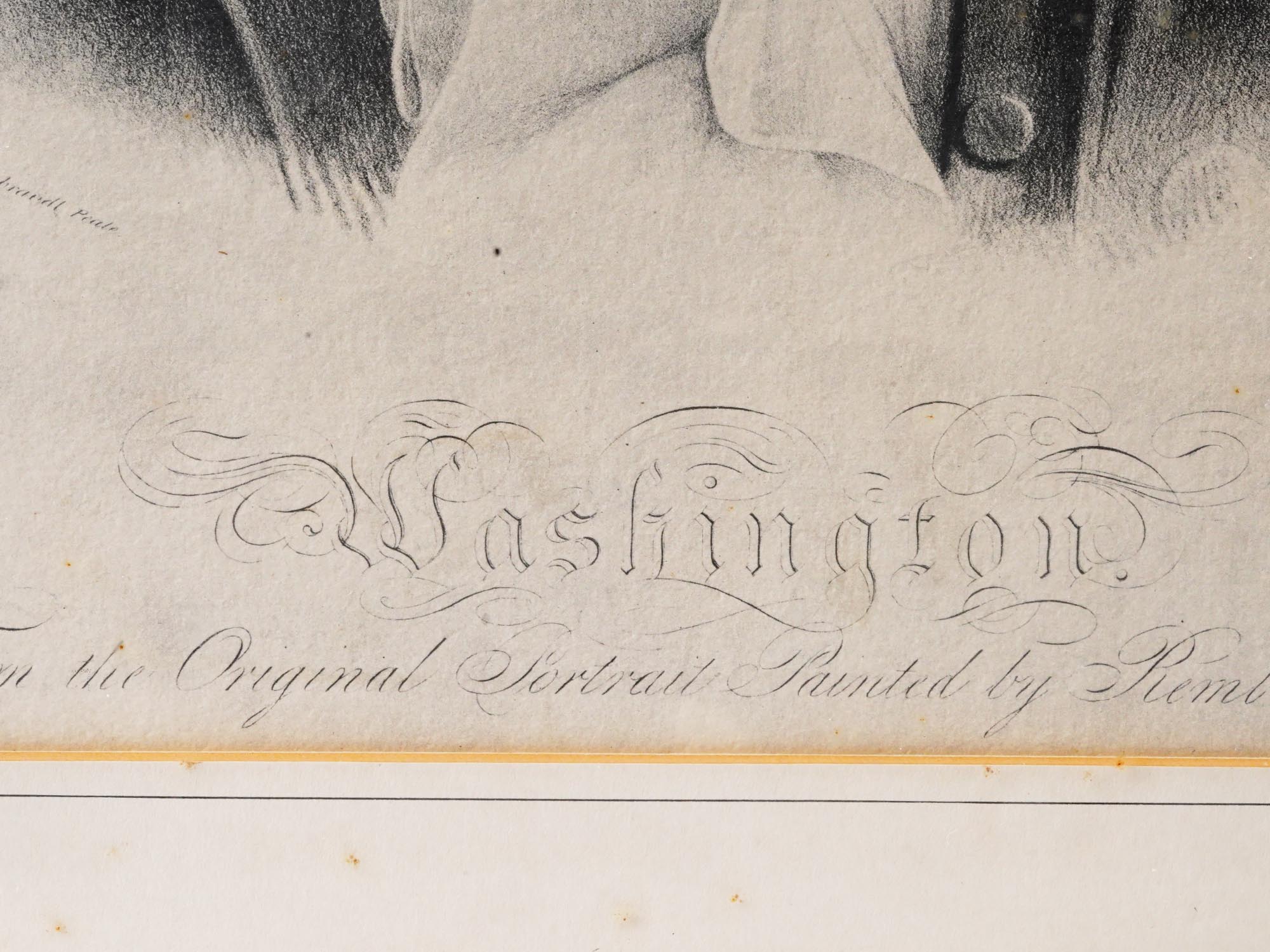 PORTRAIT OF WASHINGTON PRINT BY REMBRANDT PEALE PIC-2