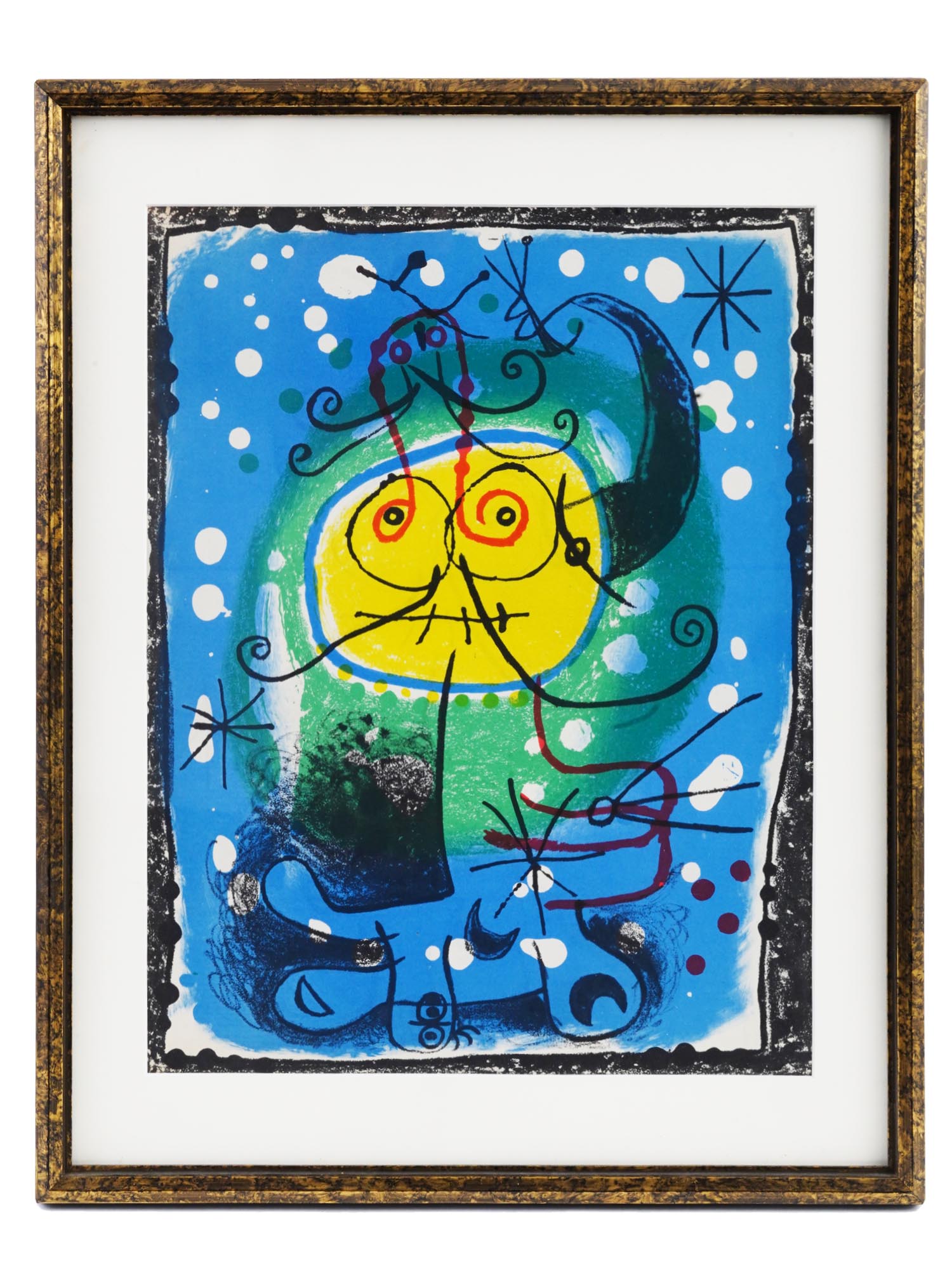 1957 COLOR LITHOGRAPH SOLAR BIRD BY JOAN MIRO PIC-0