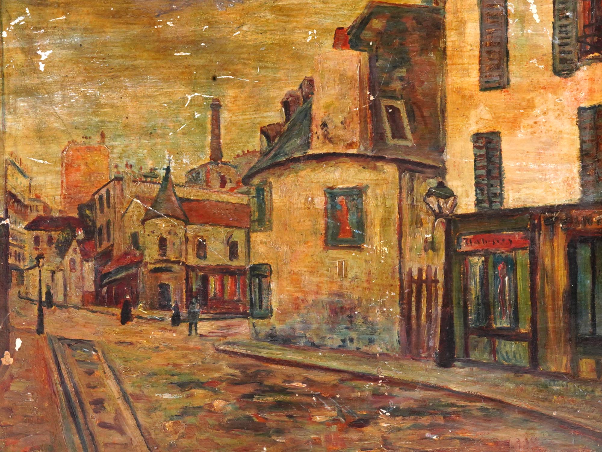 PARIS VIEW OIL PAINTING AFTER MAURICE UTRILLO PIC-1