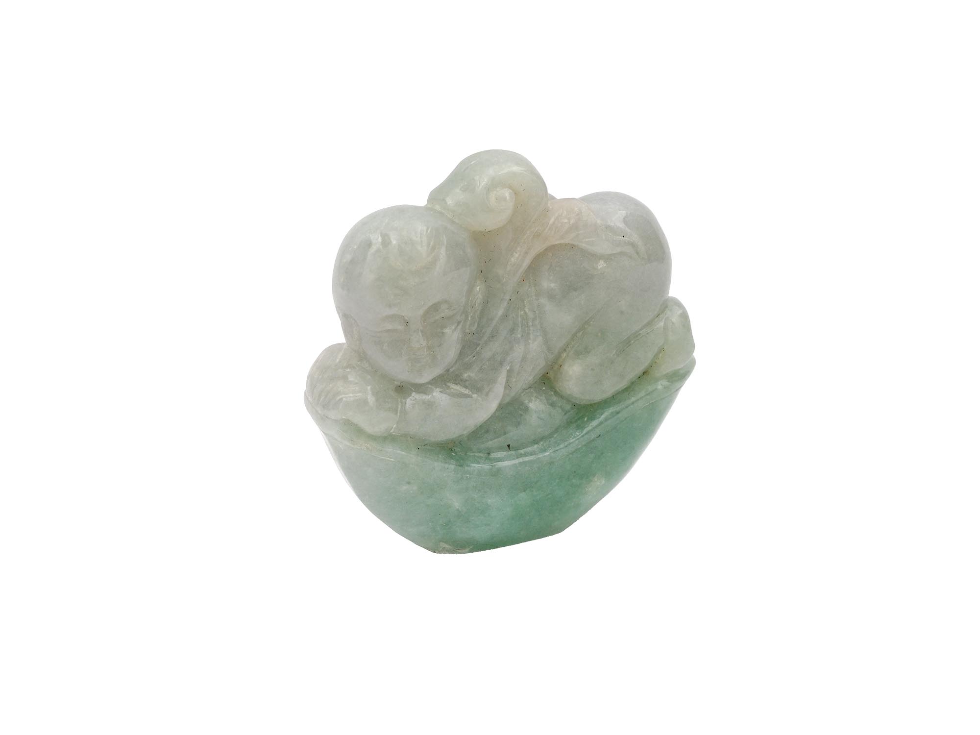 ANTIQUE CHINESE HAND CARVED JADE AMULET PENDANT PIC-0