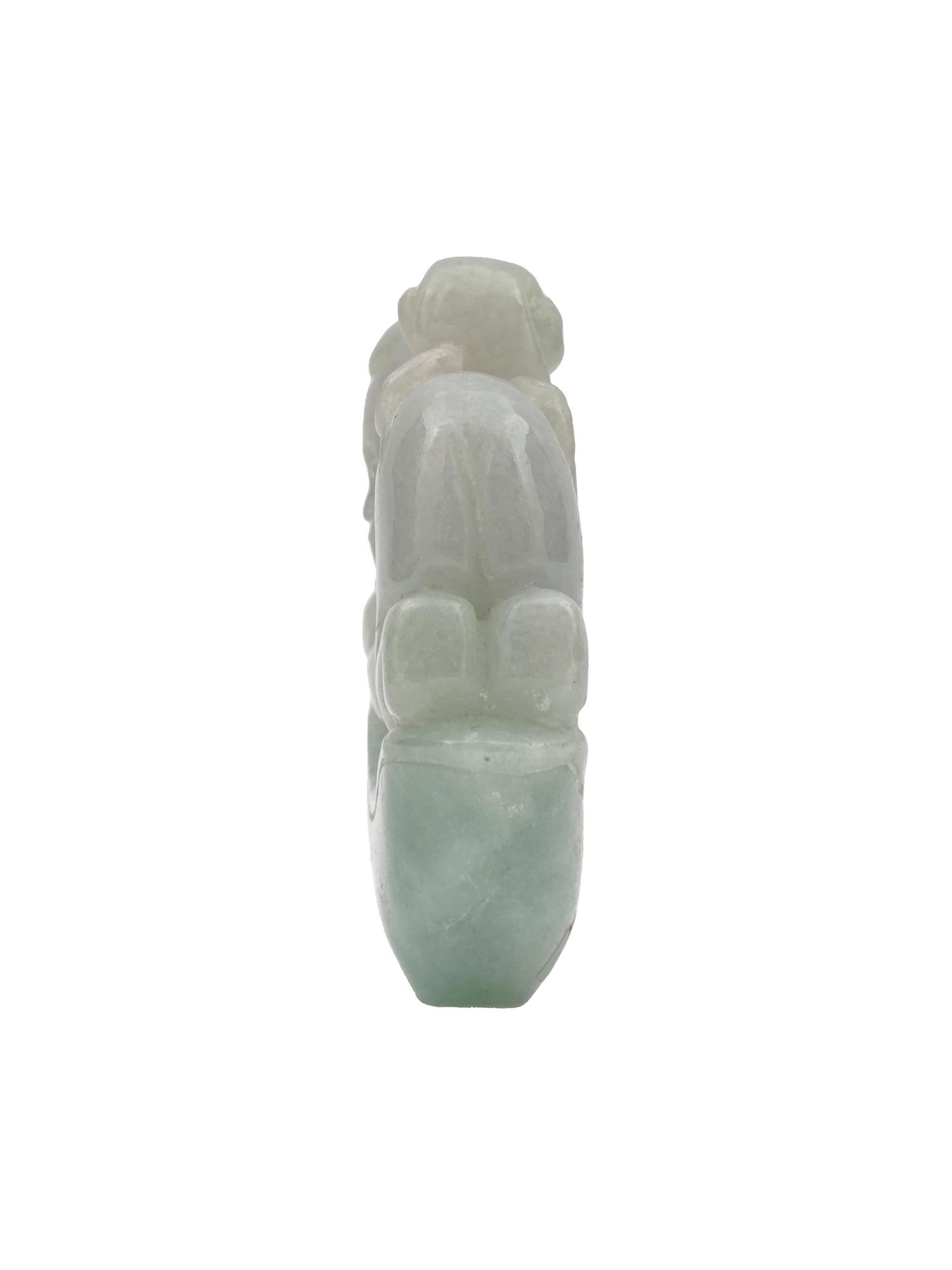 ANTIQUE CHINESE HAND CARVED JADE AMULET PENDANT PIC-2