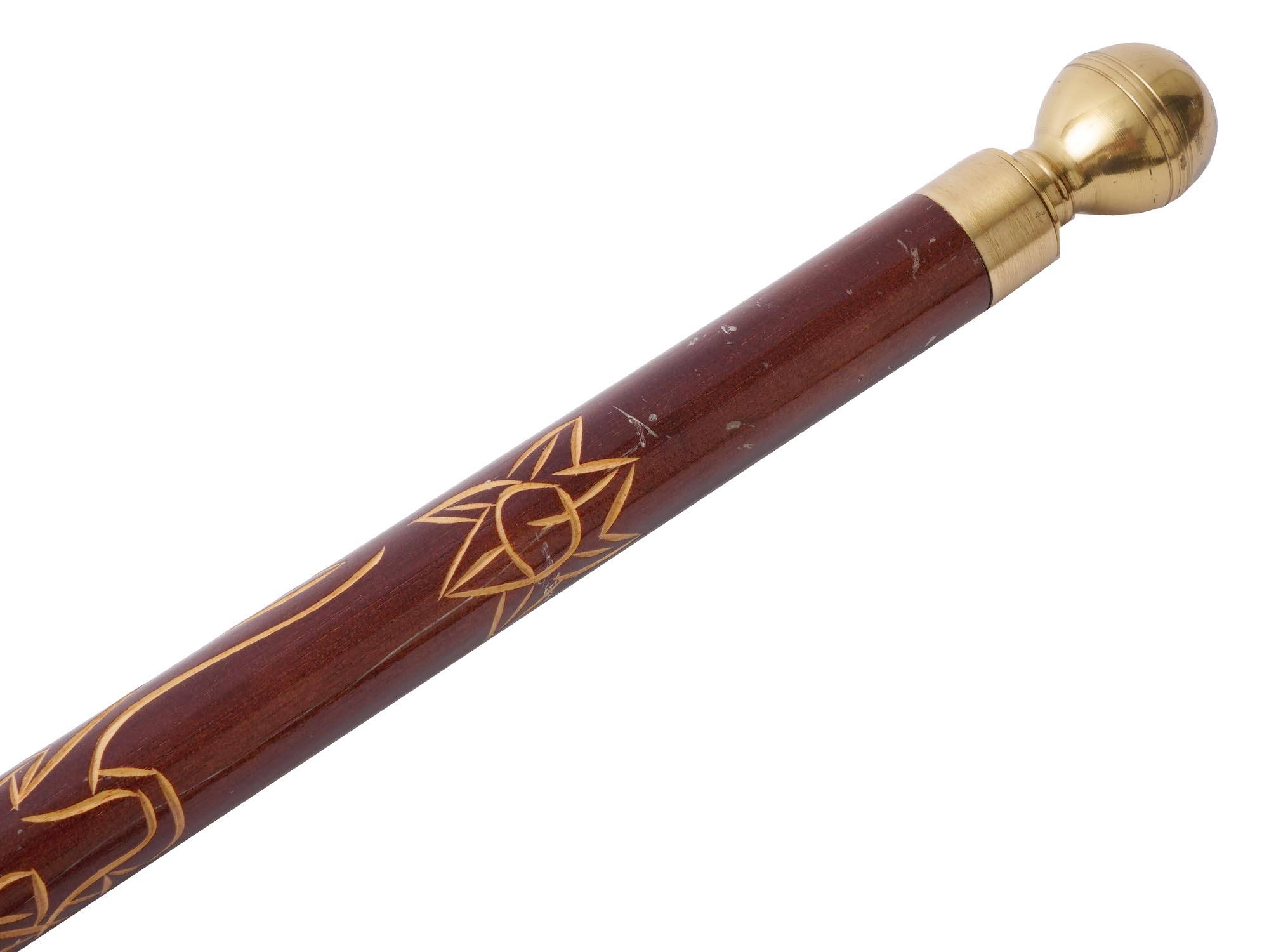 FOLDING WOODEN BILLIARD CUE WITH CARVED PATTERN PIC-3