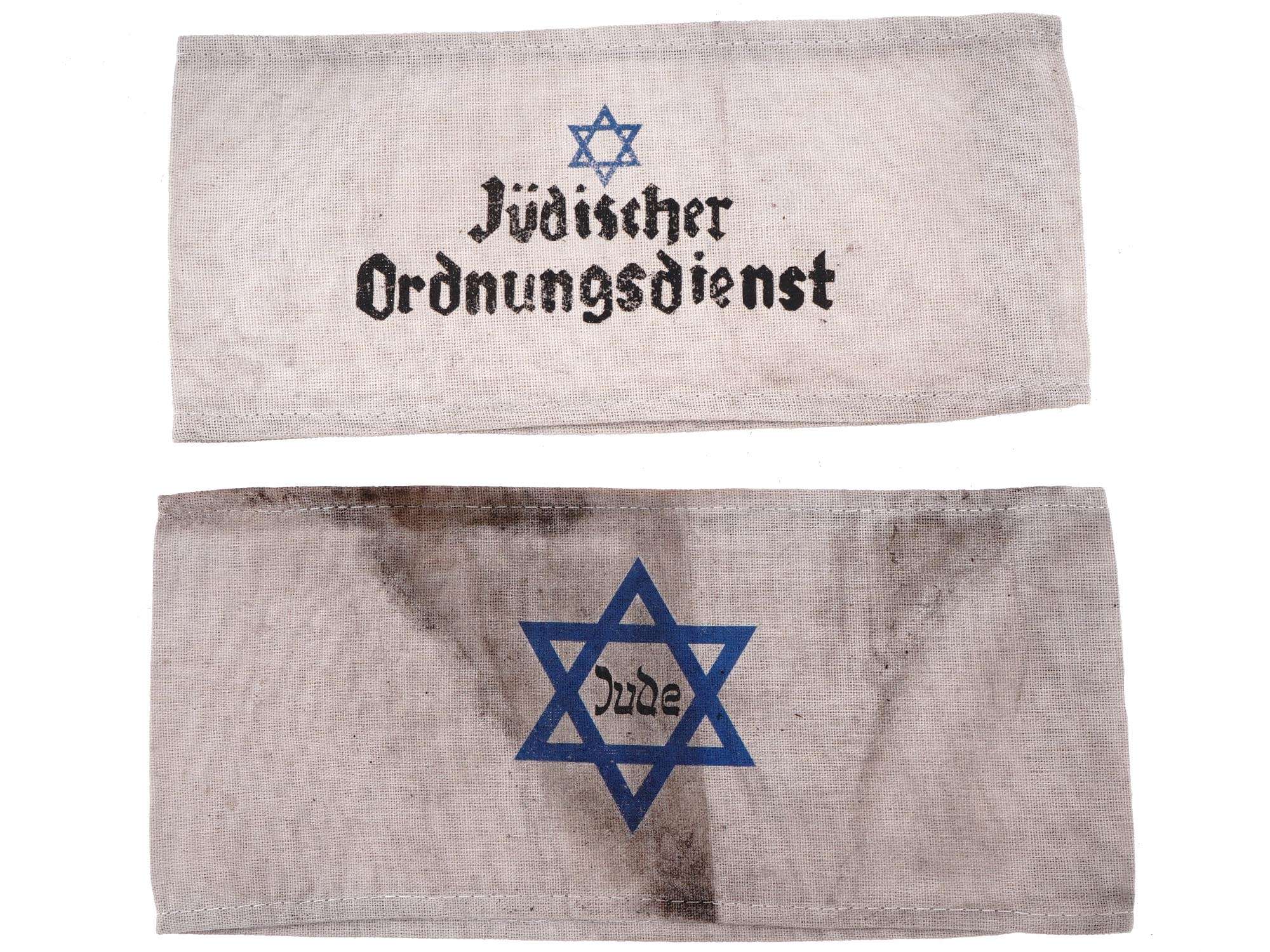 GROUP OF 2 HOLOCAUST JEWISH GHETTO ARMBANDS PIC-0