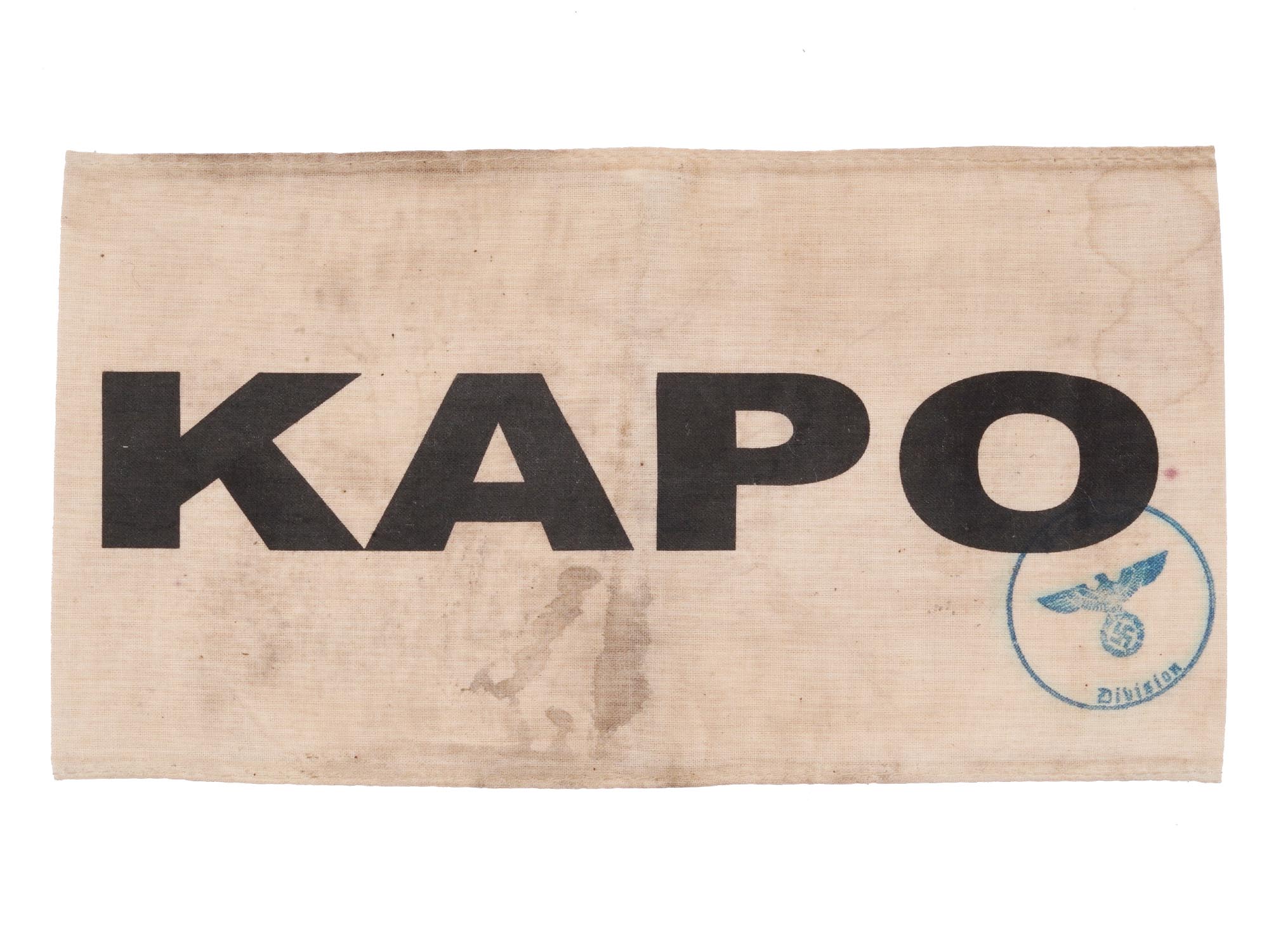 WWII NAZI GERMAN HOLOCAUST PERIOD KAPO ARMBAND PIC-0