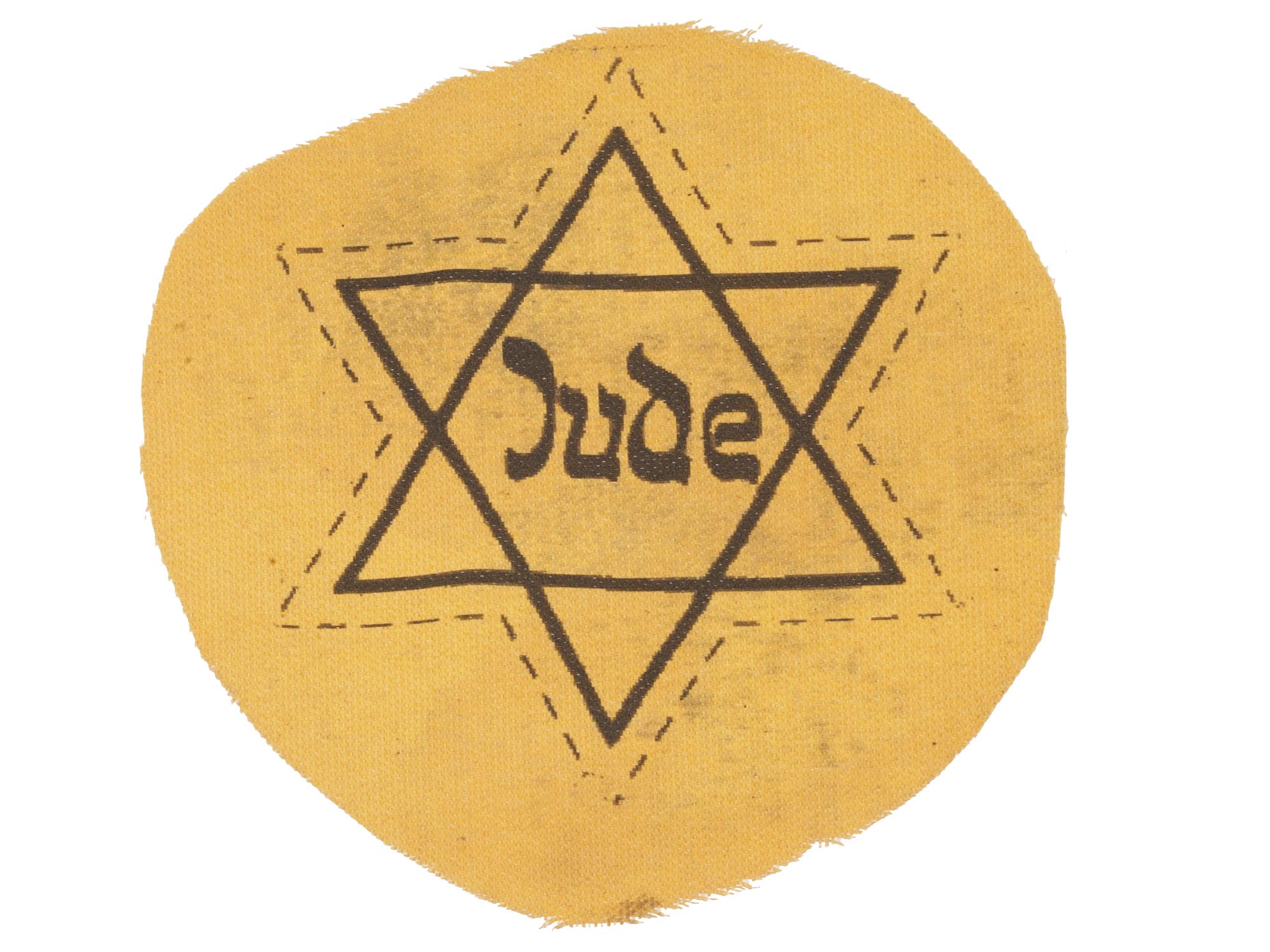 WWII HOLOCAUST JEWISH GHETTO MAGEN DAVID ARMBAND PIC-0