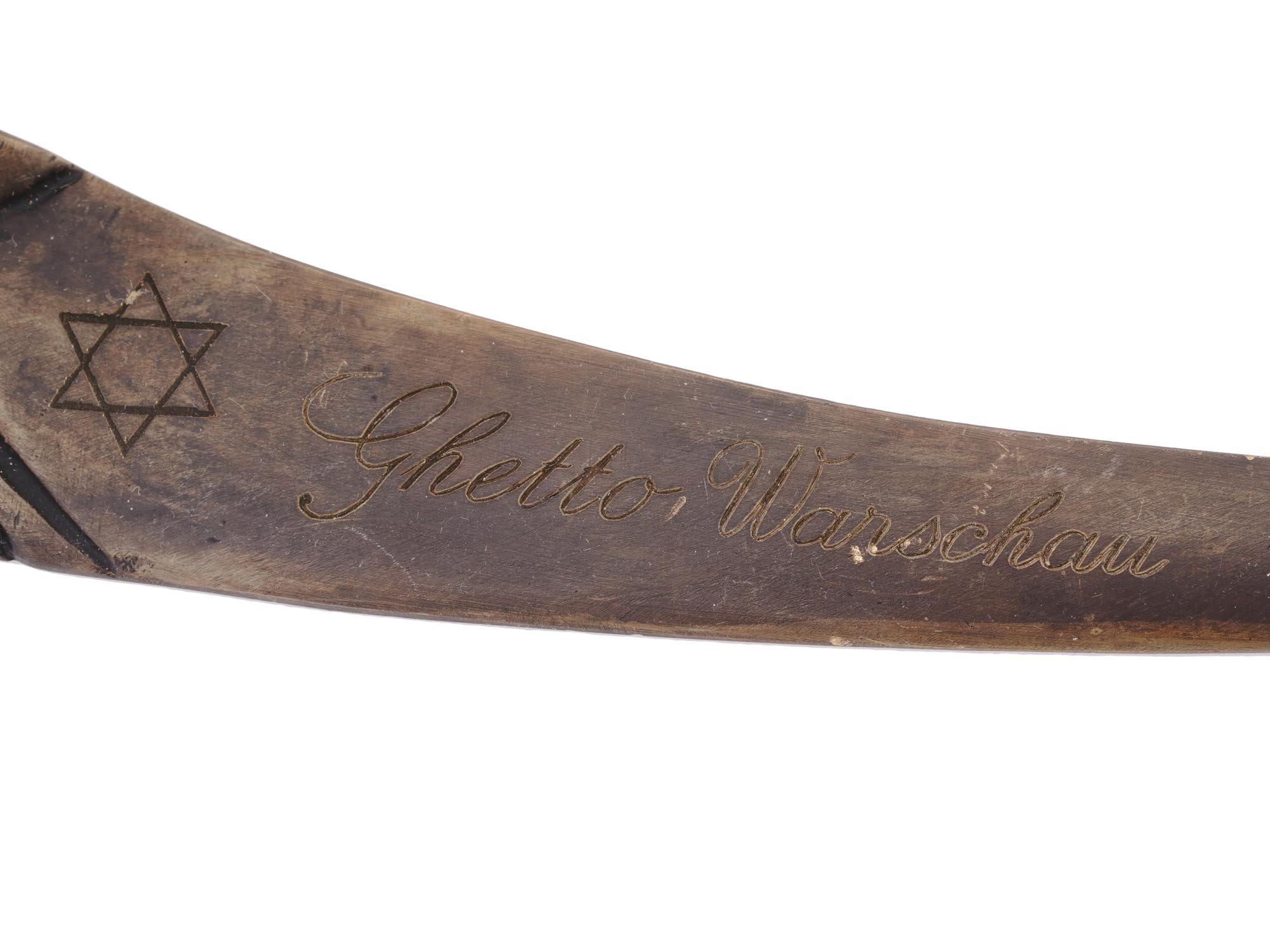 WWII HOLOCAUST JUDAICA WARSAW GHETTO PAPER KNIFE PIC-3