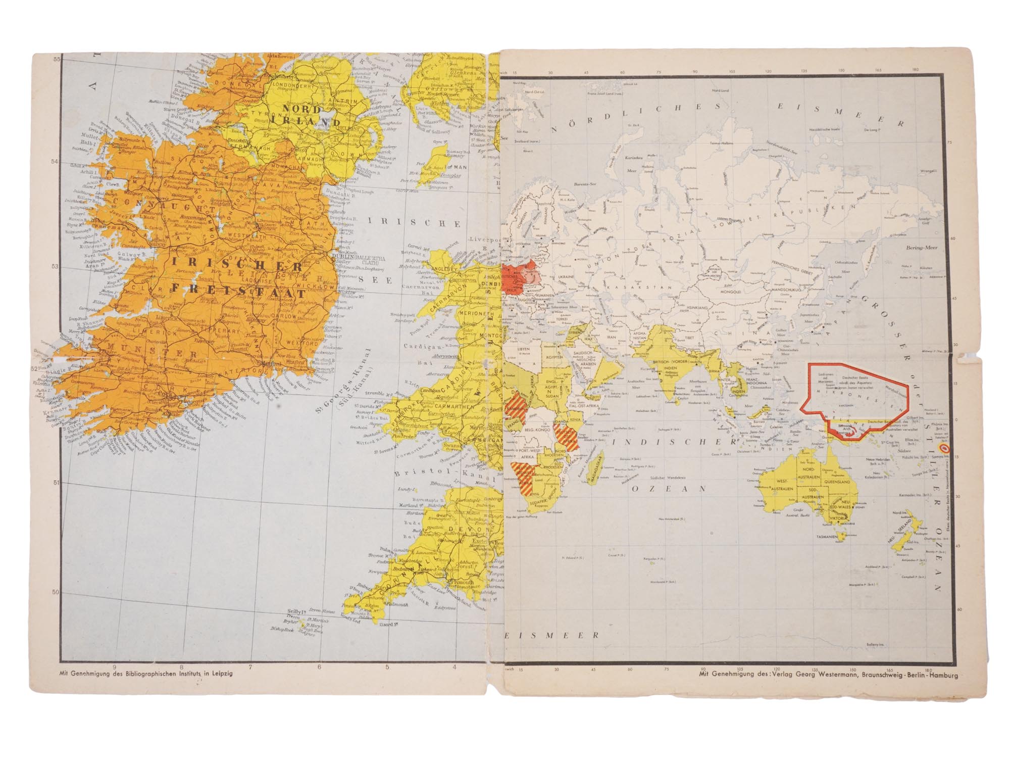 RARE WWII GERMAN ILLUSTRATION FOLDING MAP OF ENGLAND PIC-2