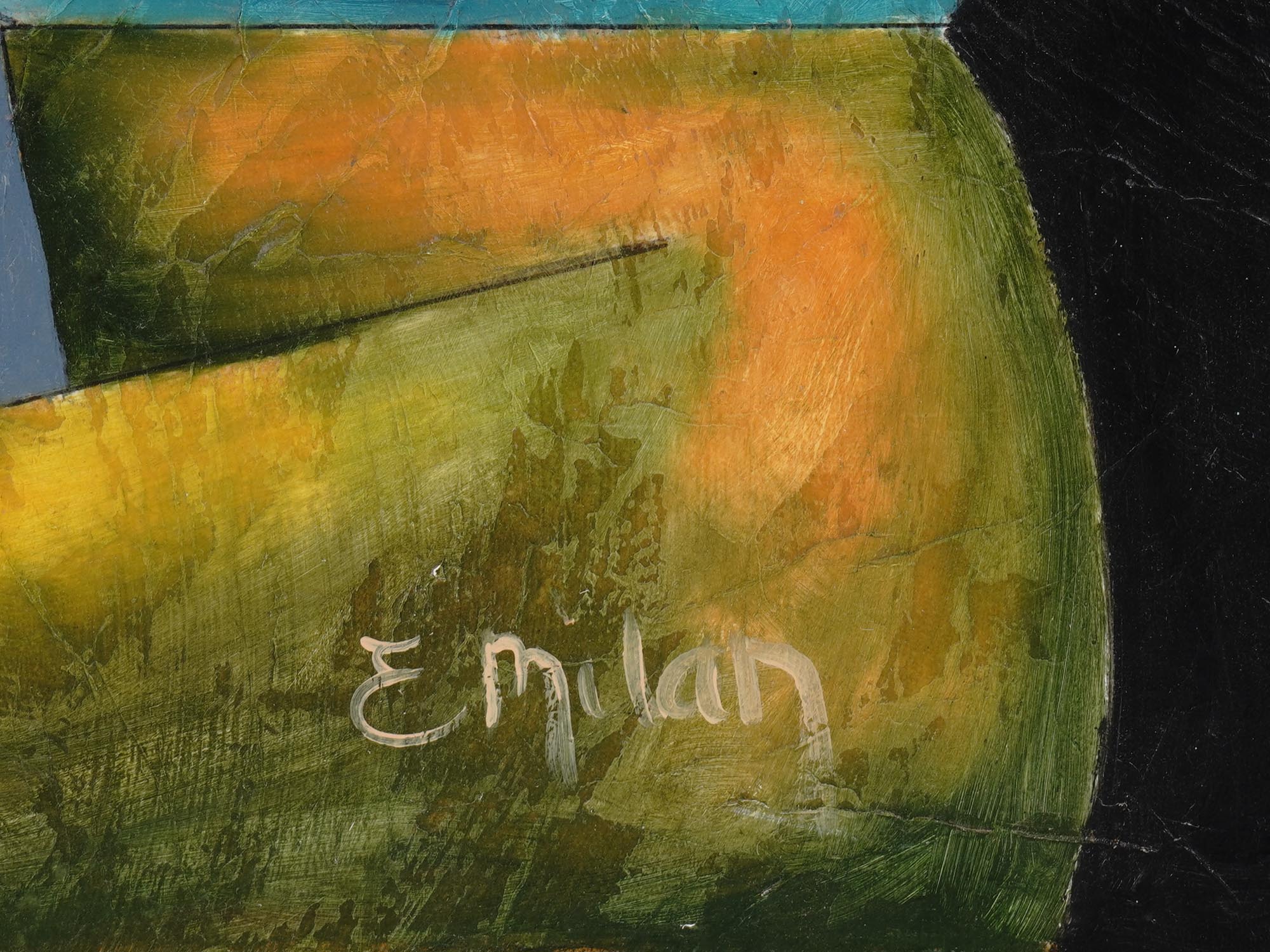 ELLI MILAN OIL ON CANVAS HARLEQUIN PAINTING 1998 PIC-2