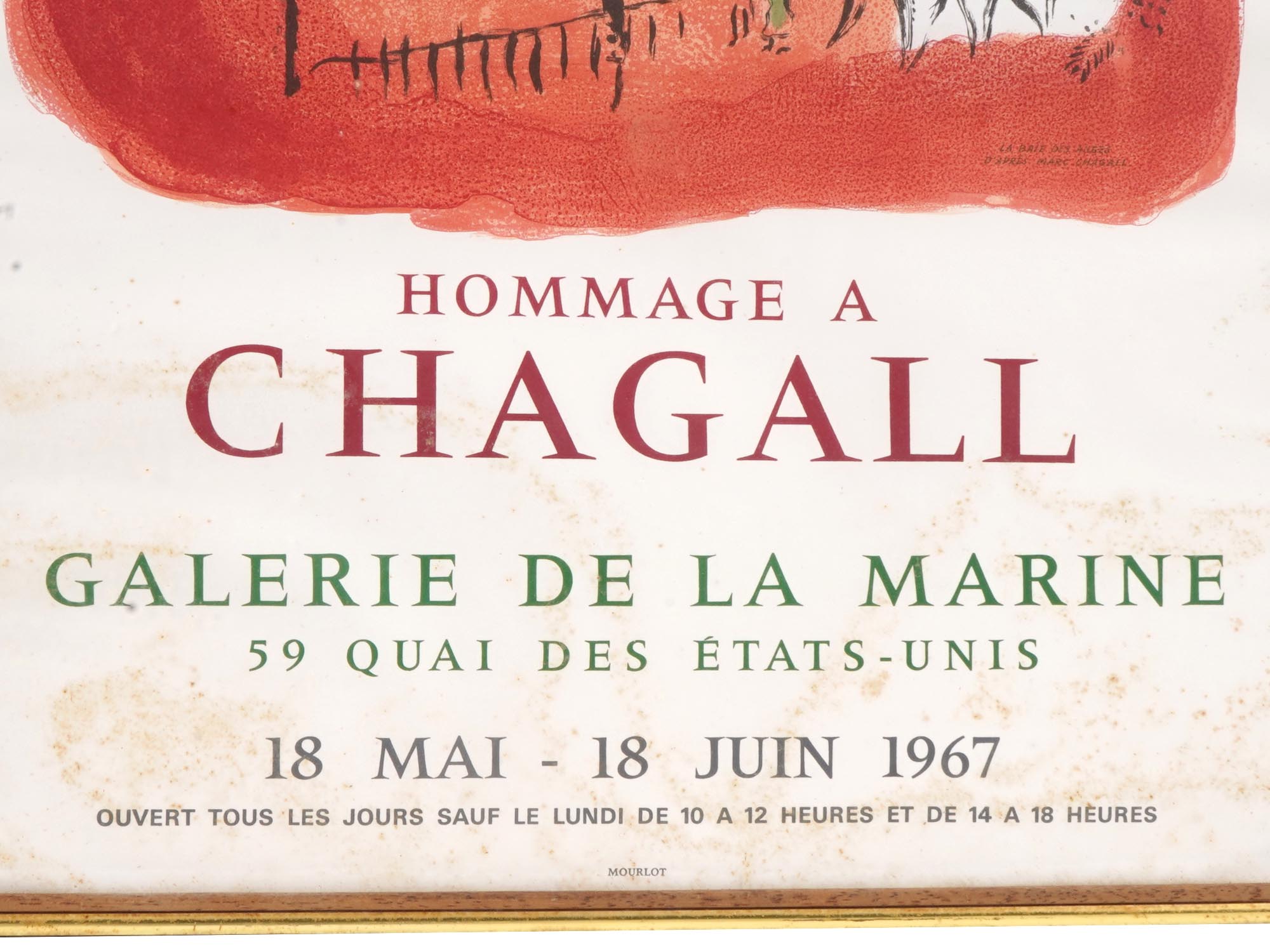 GALERIE DE LA MARINE MARC CHAGALL EXHIBITION POSTER PIC-6