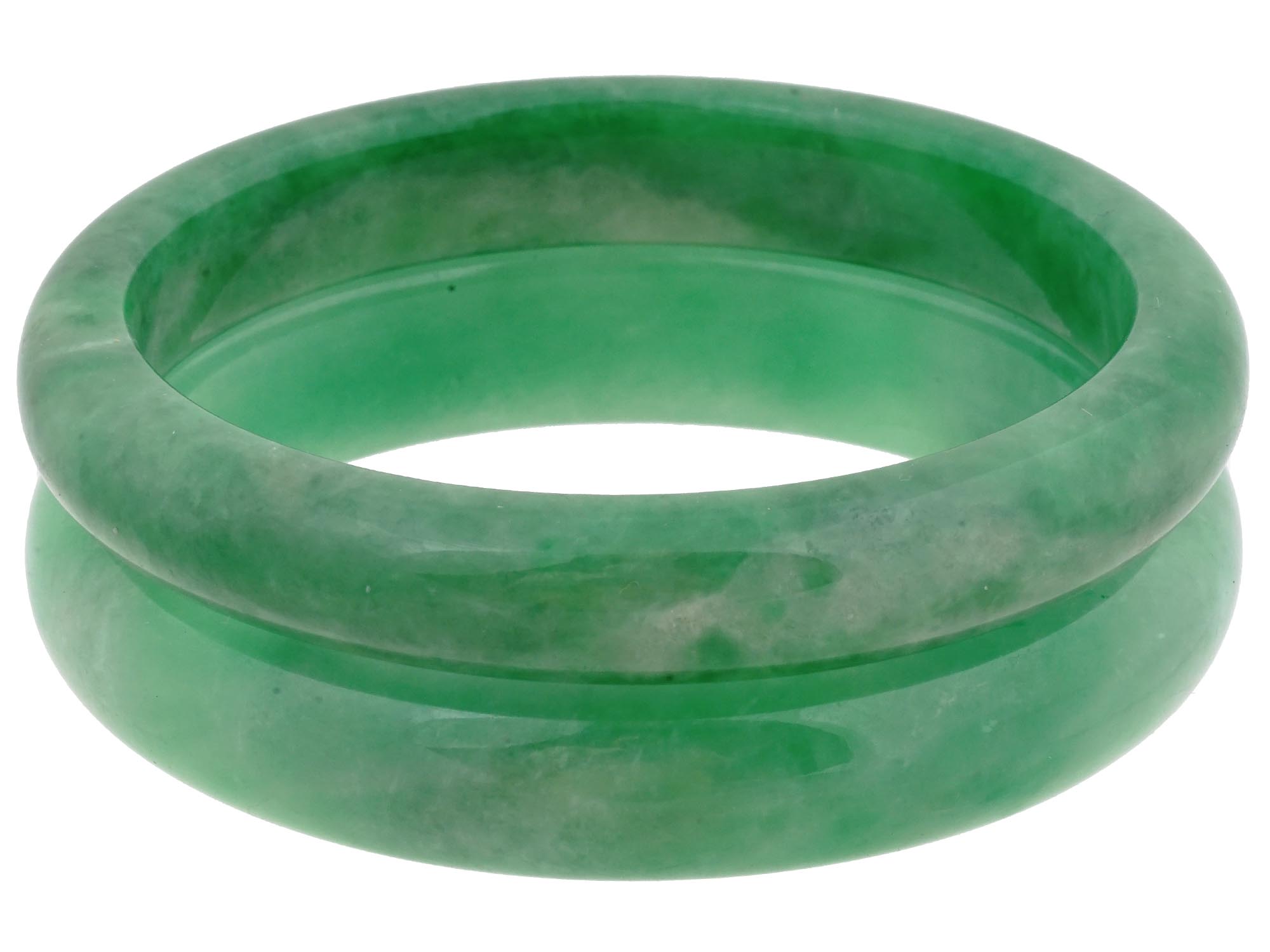 CHINESE HAND CARVED JADE BANGLE BRACELETS AMULETS PIC-0