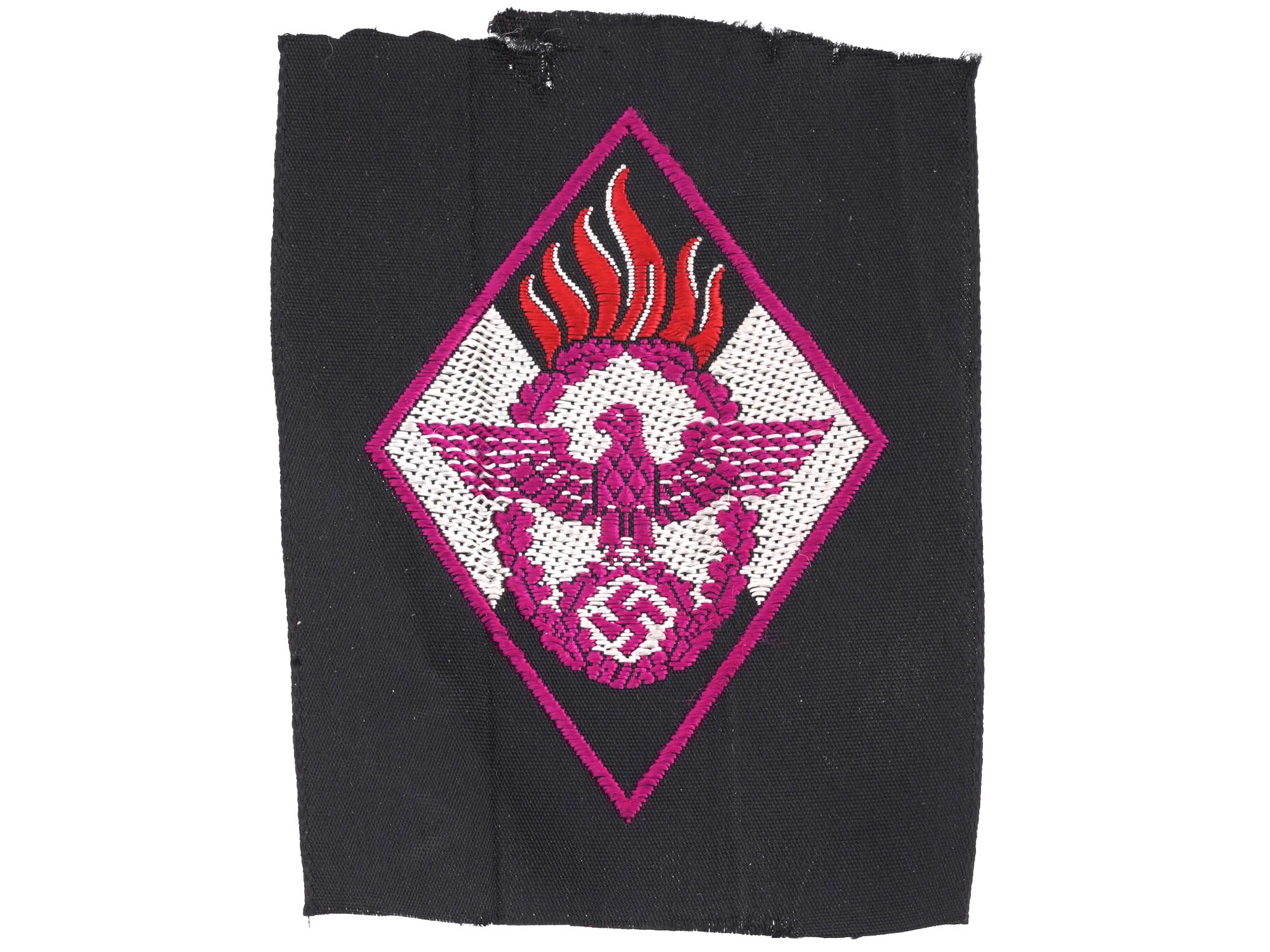 WWII NAZI GERMAN HITLER YOUTH FIRE FIGHTERS PATCH PIC-0