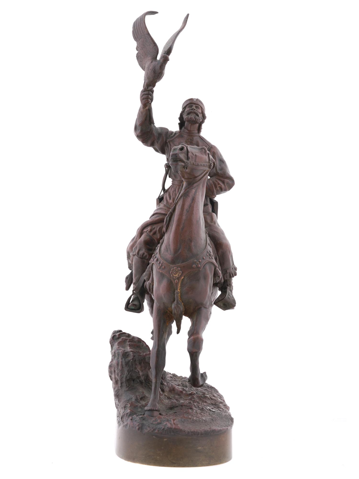 RUSSIAN TSARS FALCONER BRONZE BY EVGENY NAPS PIC-1