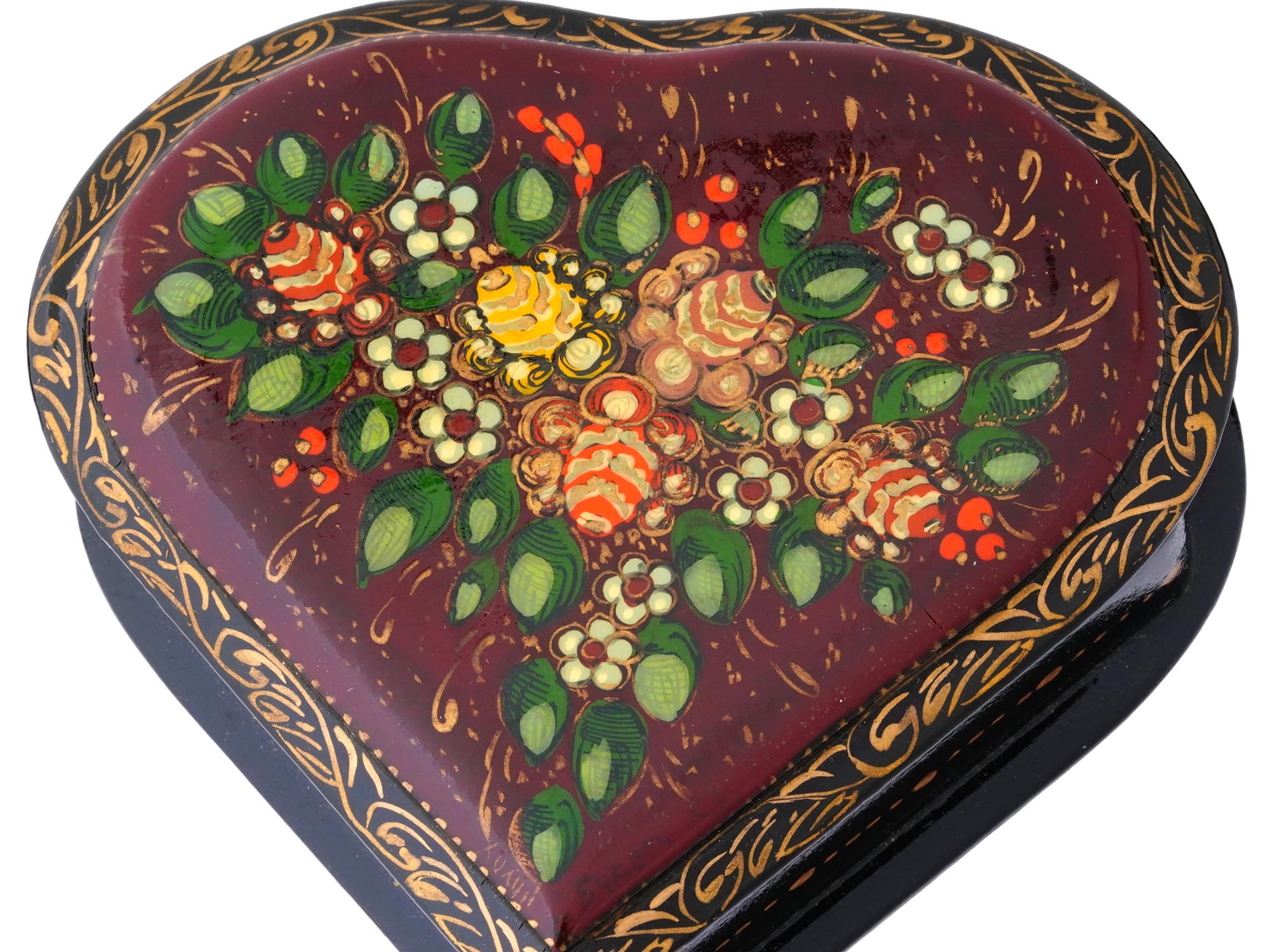 VINTAGE KHOLUY AND PALEKH LACQUER WOODEN TRINKET BOXES PIC-6