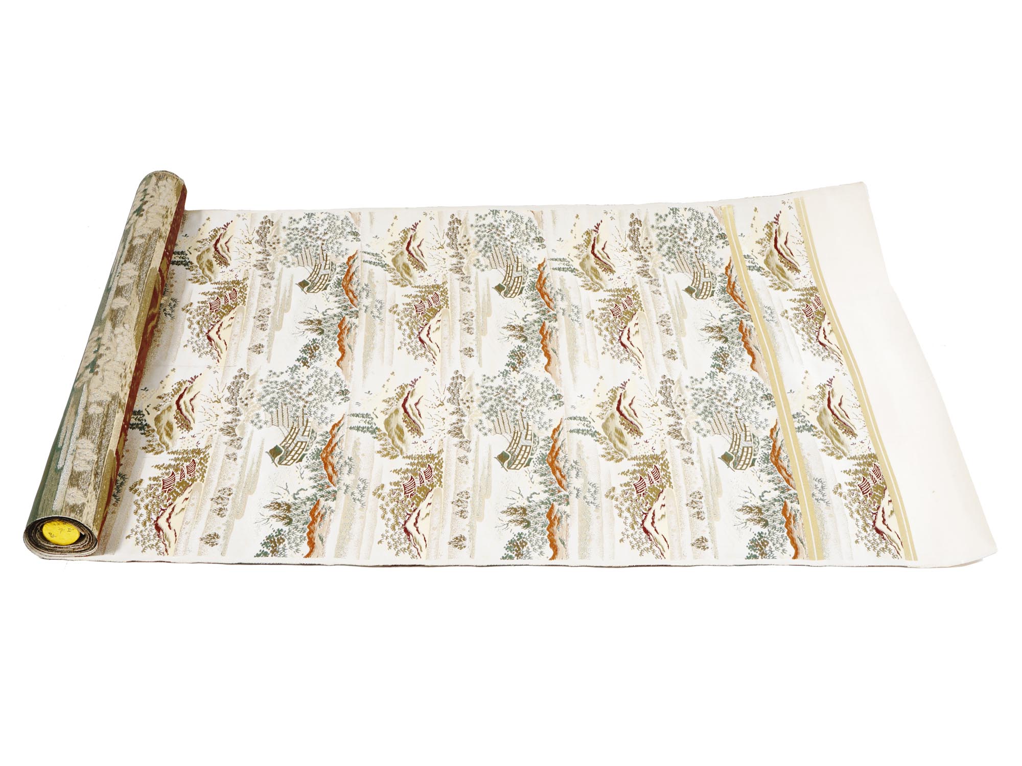 JAPANESE FLORAL HAND EMBROIDERED ON SILK SCROLL PIC-2