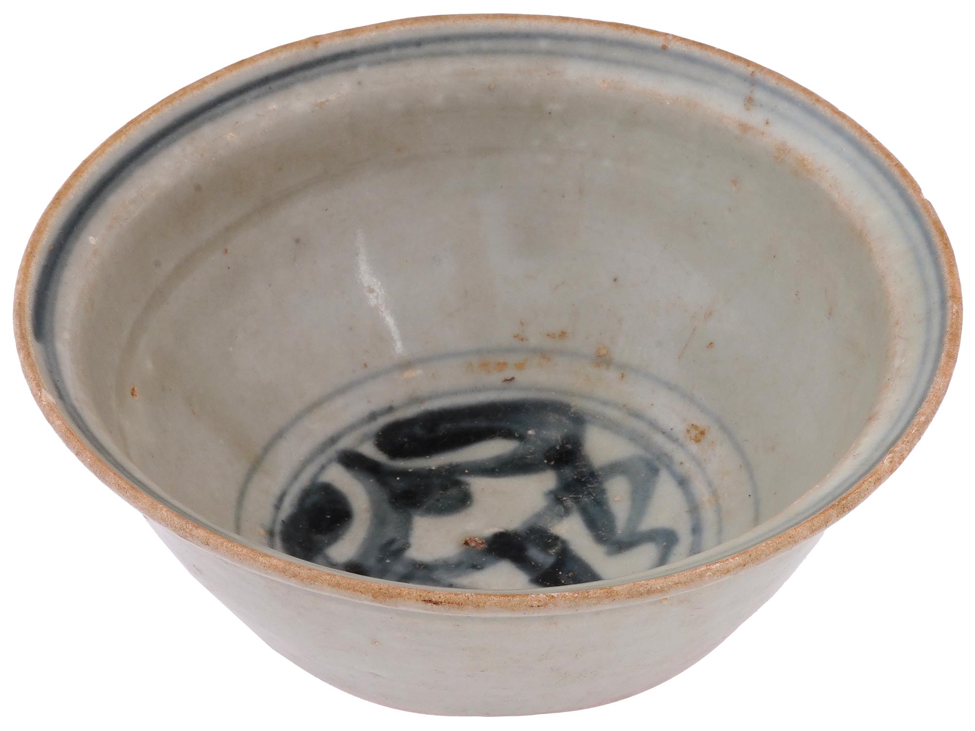 ANTIQUE CHINESE MING DYNASTY SWATOW CERAMIC BOWL PIC-0