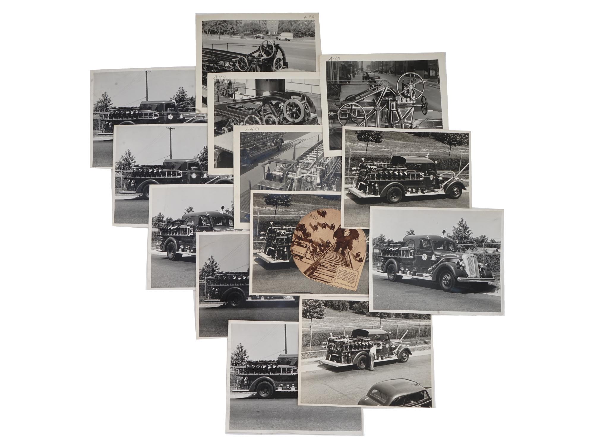 ANTIQUE AMERICAN PHOTOGRAPHS OF FIRE ENGINES PIC-0