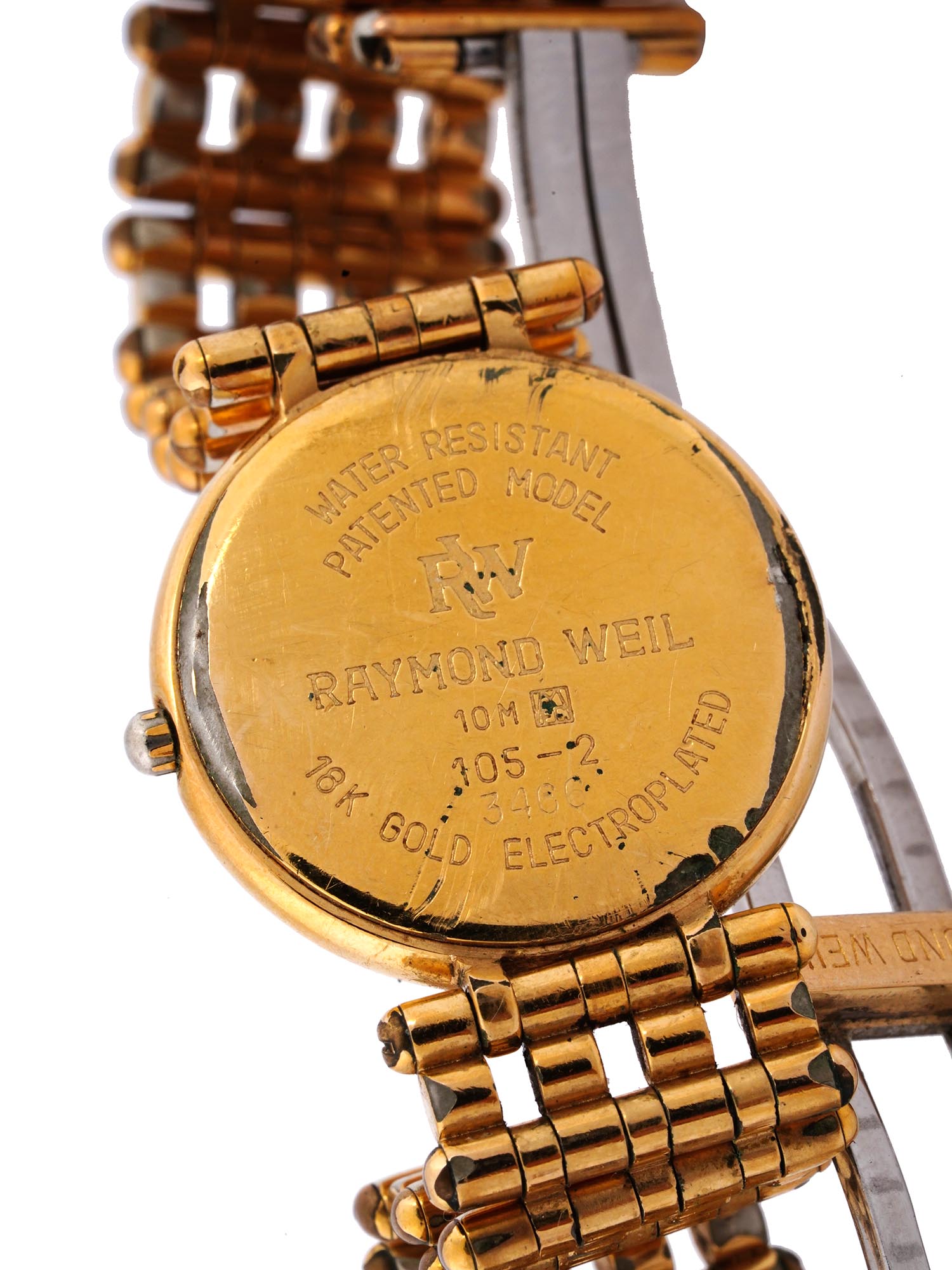 VINTAGE RAYMOND WEIL CHAMPS ELYSEES 18K GOLD WATCH PIC-5