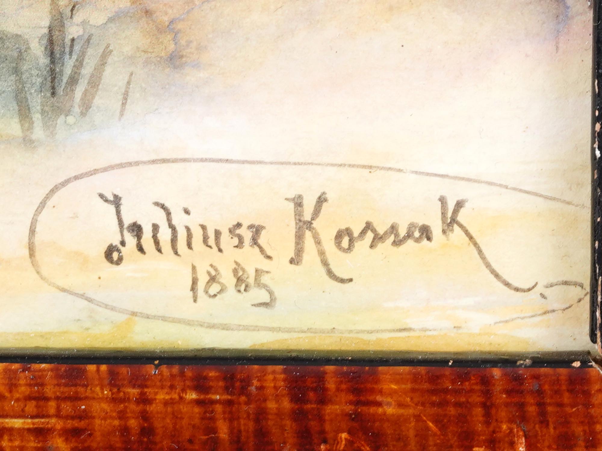 1885 POLISH WATERCOLOR PAINTING BY JULIUSZ KOSSAK PIC-2