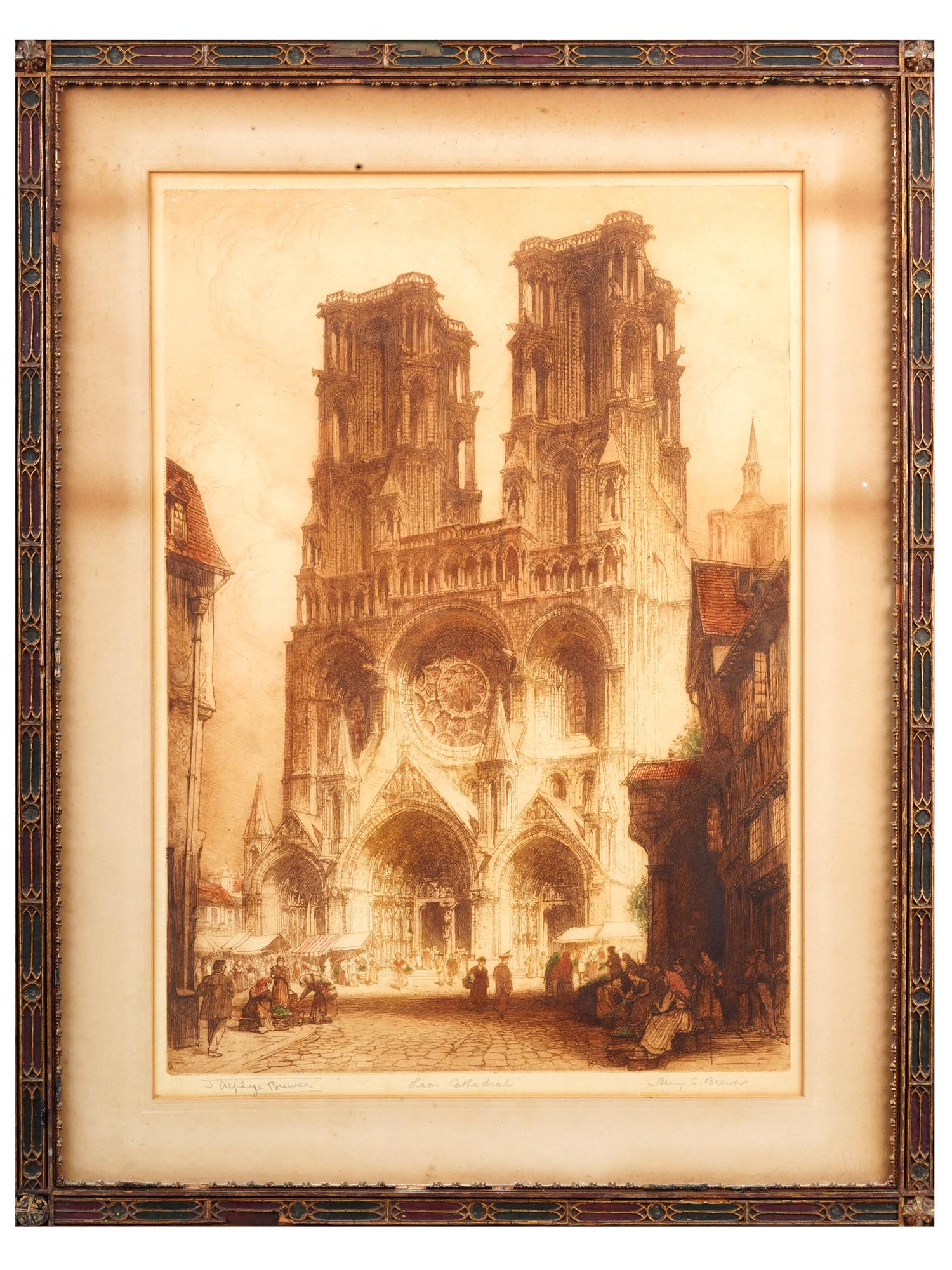 NOTRE DAME DE PARIS ETCHING BY JAMES AND HENRY BREWER PIC-0