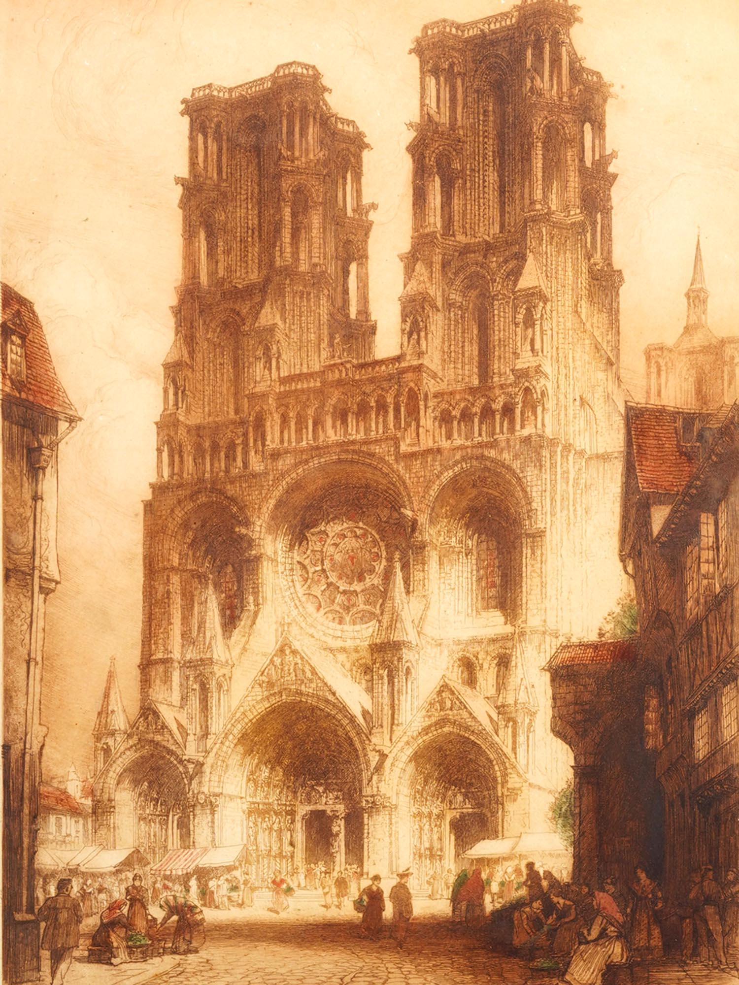 NOTRE DAME DE PARIS ETCHING BY JAMES AND HENRY BREWER PIC-1