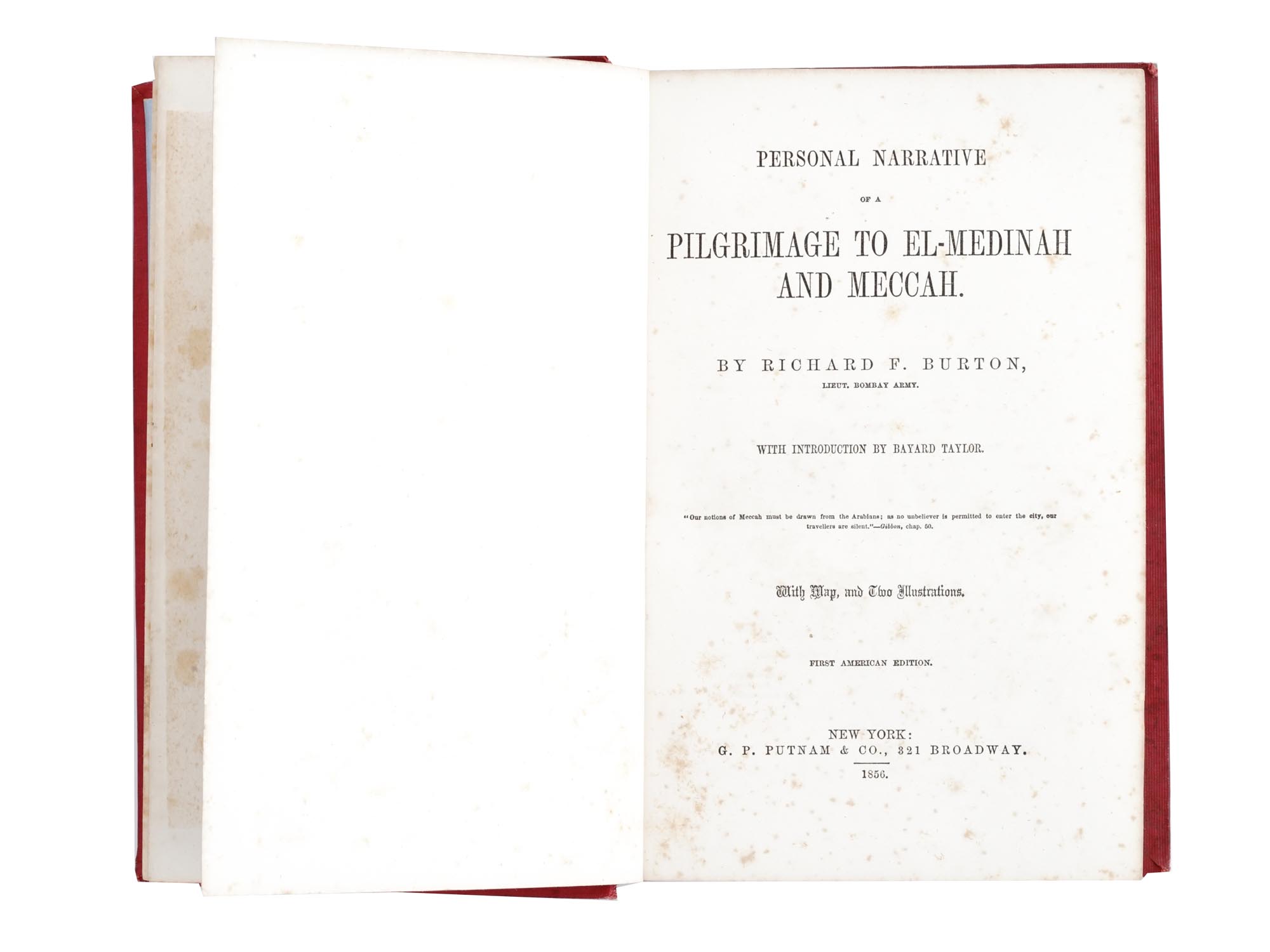 1856 BOOK BURTONS PILGRIMAGE TO MEDINAH AND MECCAH PIC-6
