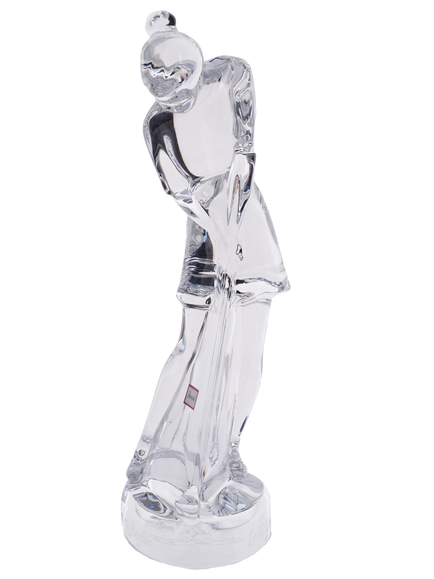 BACCARAT FRENCH CRYSTAL LADY GOLFER FIGURINE PIC-2