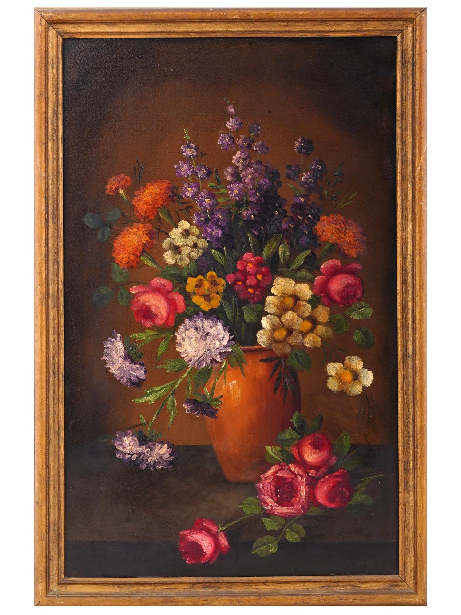 AMERICAN STILL LIFE OIL PAINTING BY HENRY LEON SANGER PIC-0