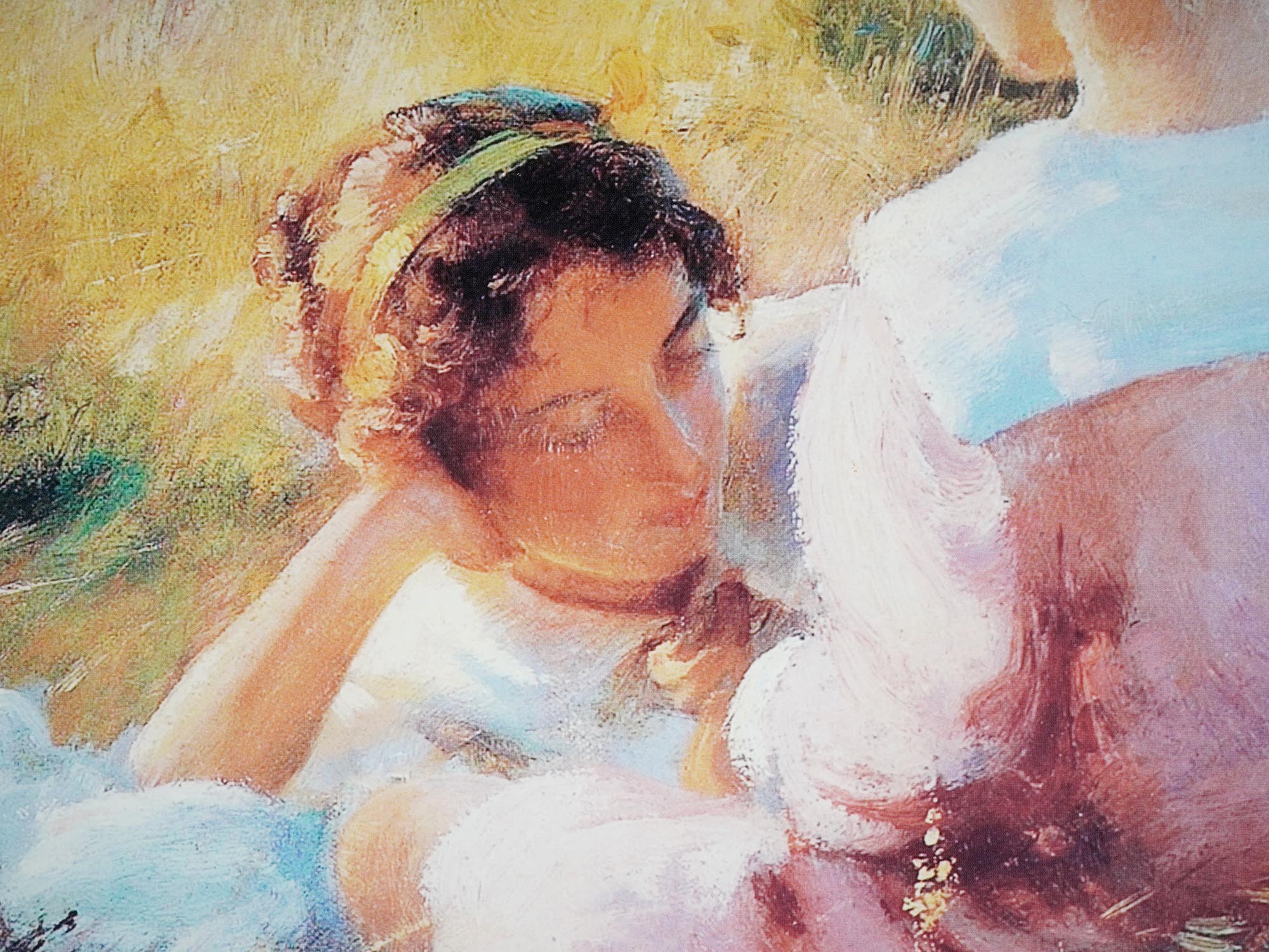 VTG AMERICAN PRINT AFTER PAINTING BY CHARLES CURRAN PIC-4