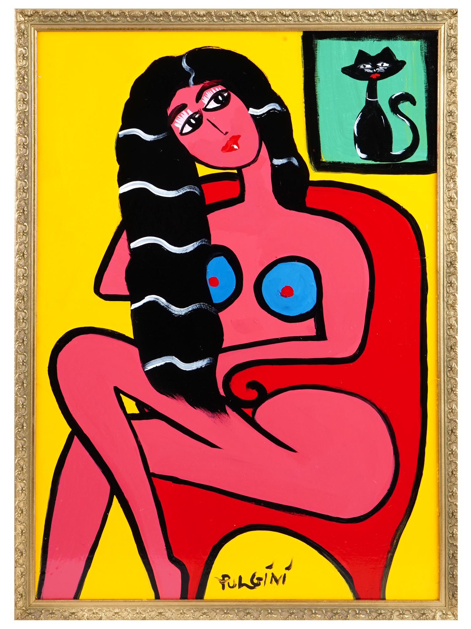 MODERN AMERICAN NUDE FEMALE PAINTING BY THOMAS PULGINI PIC-0