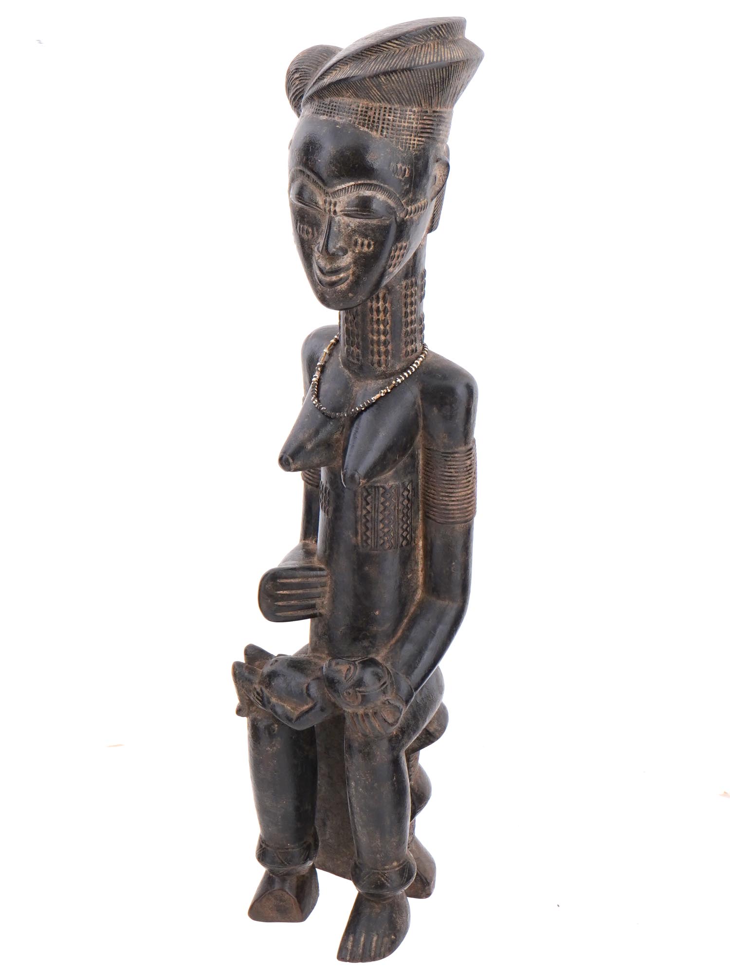 WEST AFRICAN BAULE MATERNITY FIGURE IVORY COAST PIC-2